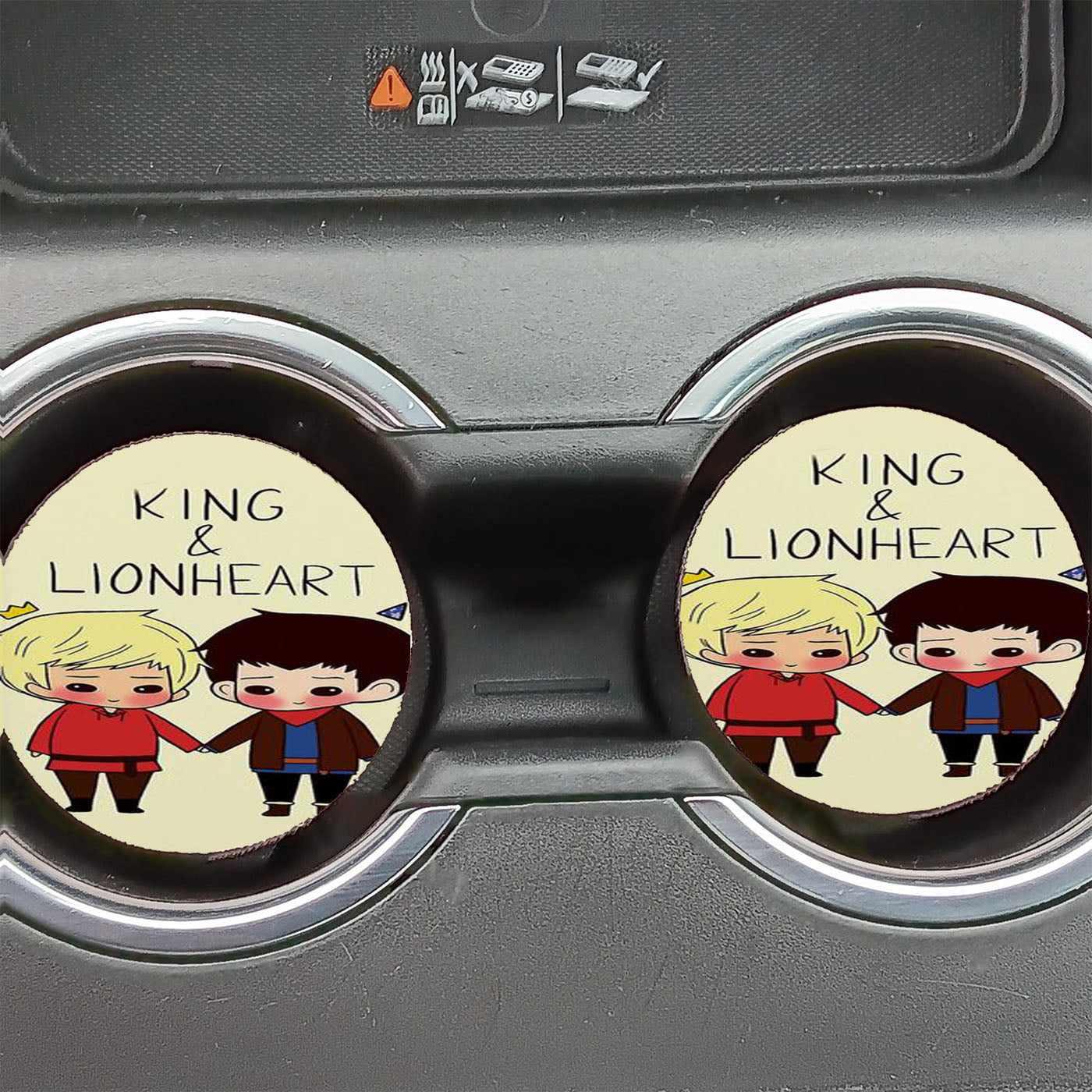 King And Lionheart Car Coasters