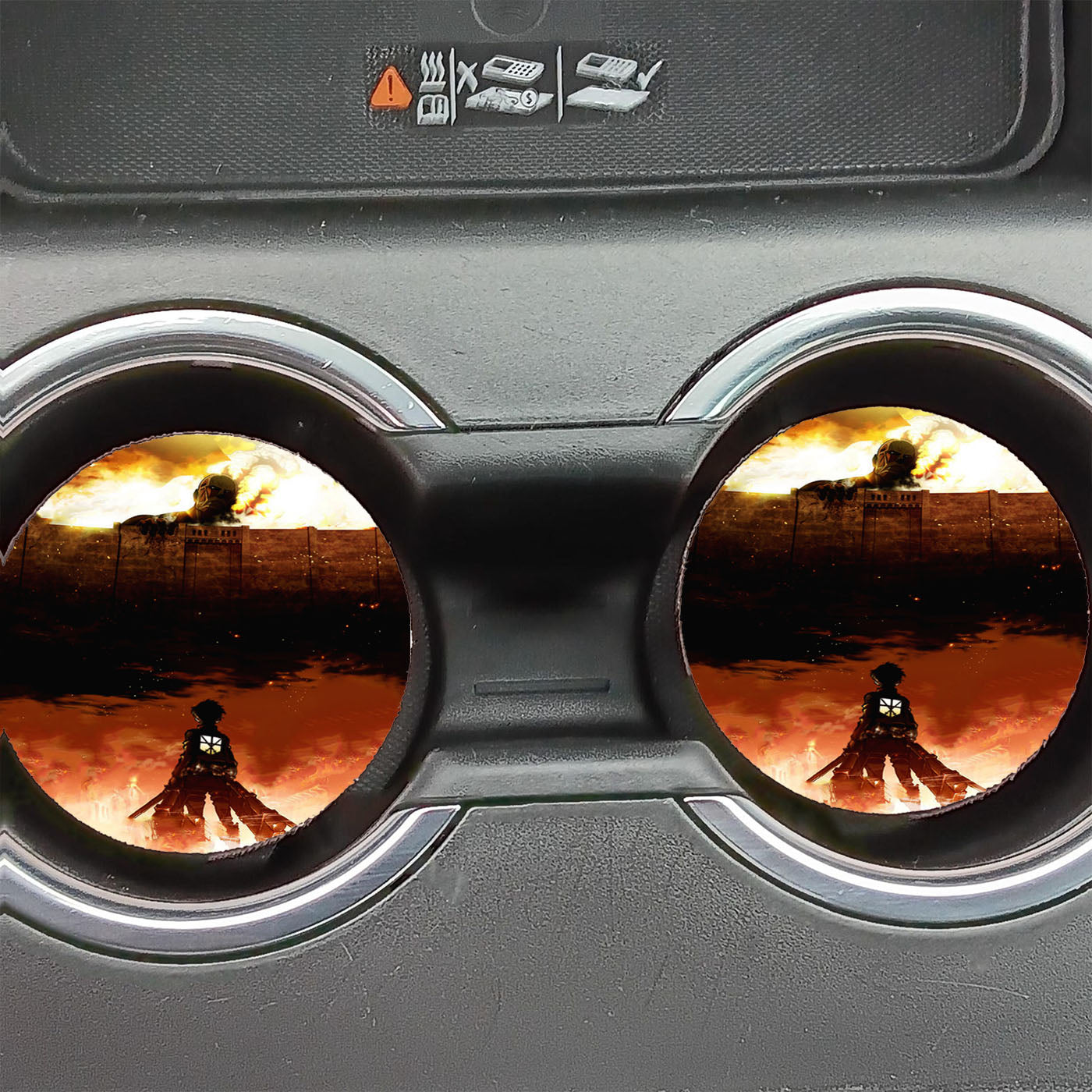 Kingdom Hearts Attack On Titan Car Coasters