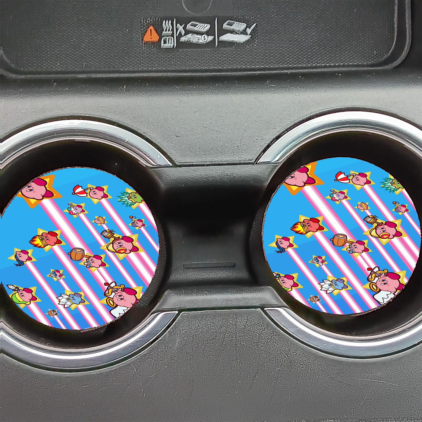 Kirby Adventure On Nintendo Car Coasters