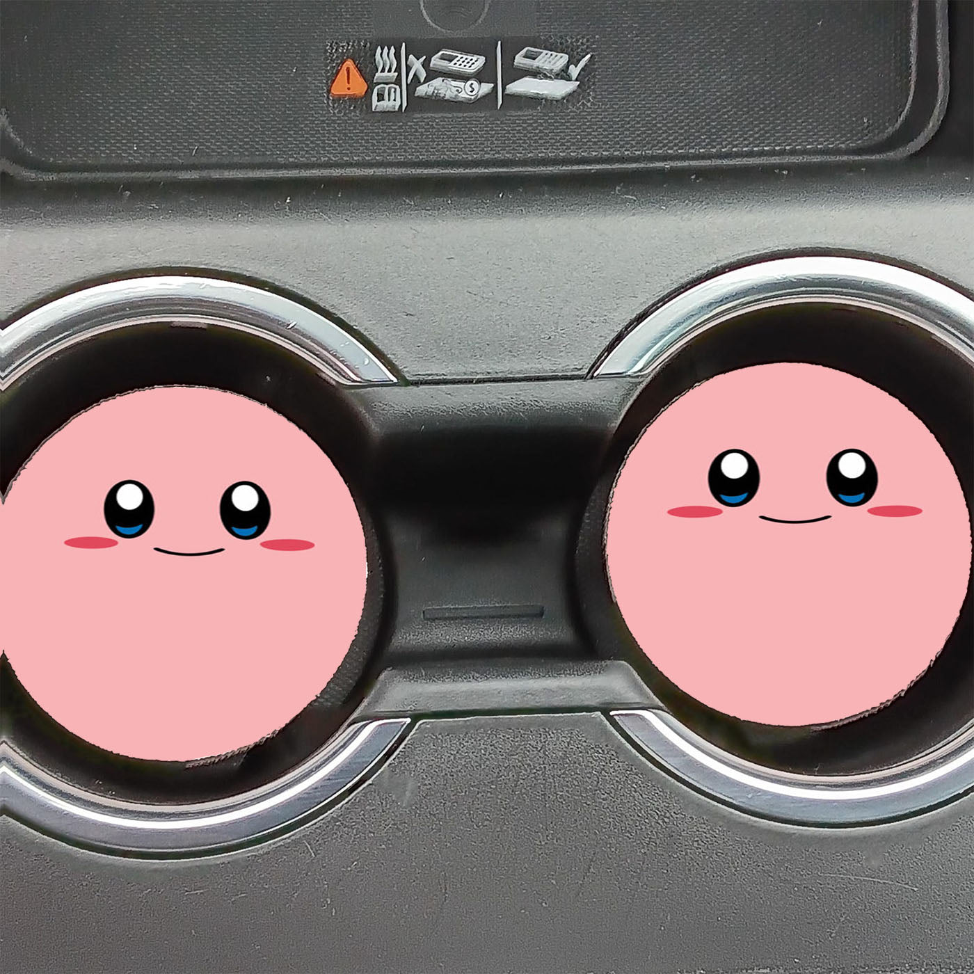 Kirby Cute Face Car Coasters