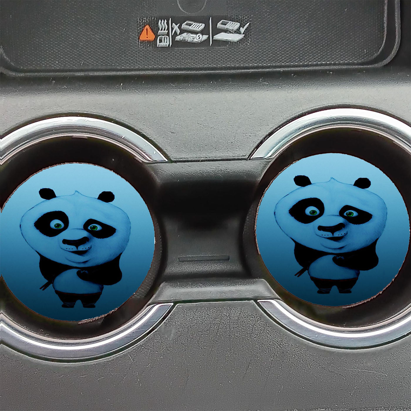 Kung Fu Panda Caricature Car Coasters