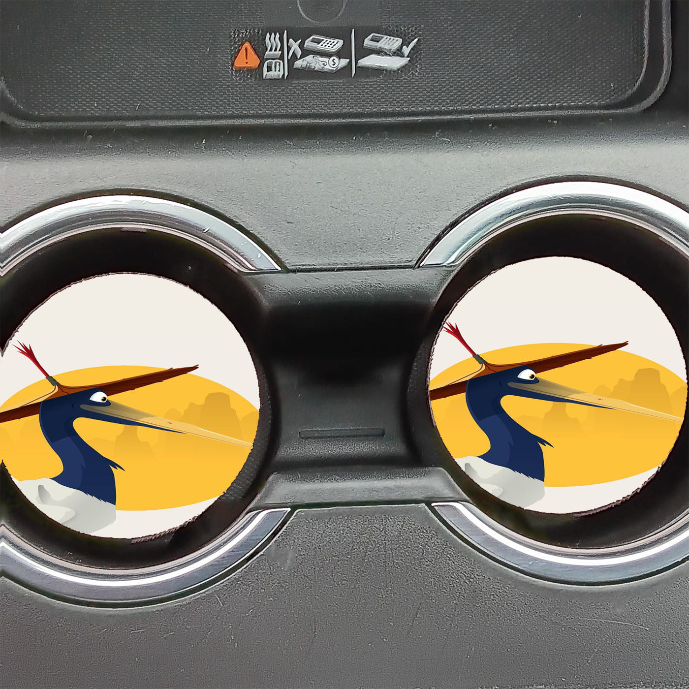 Kung Fu Panda Crane Art Car Coasters