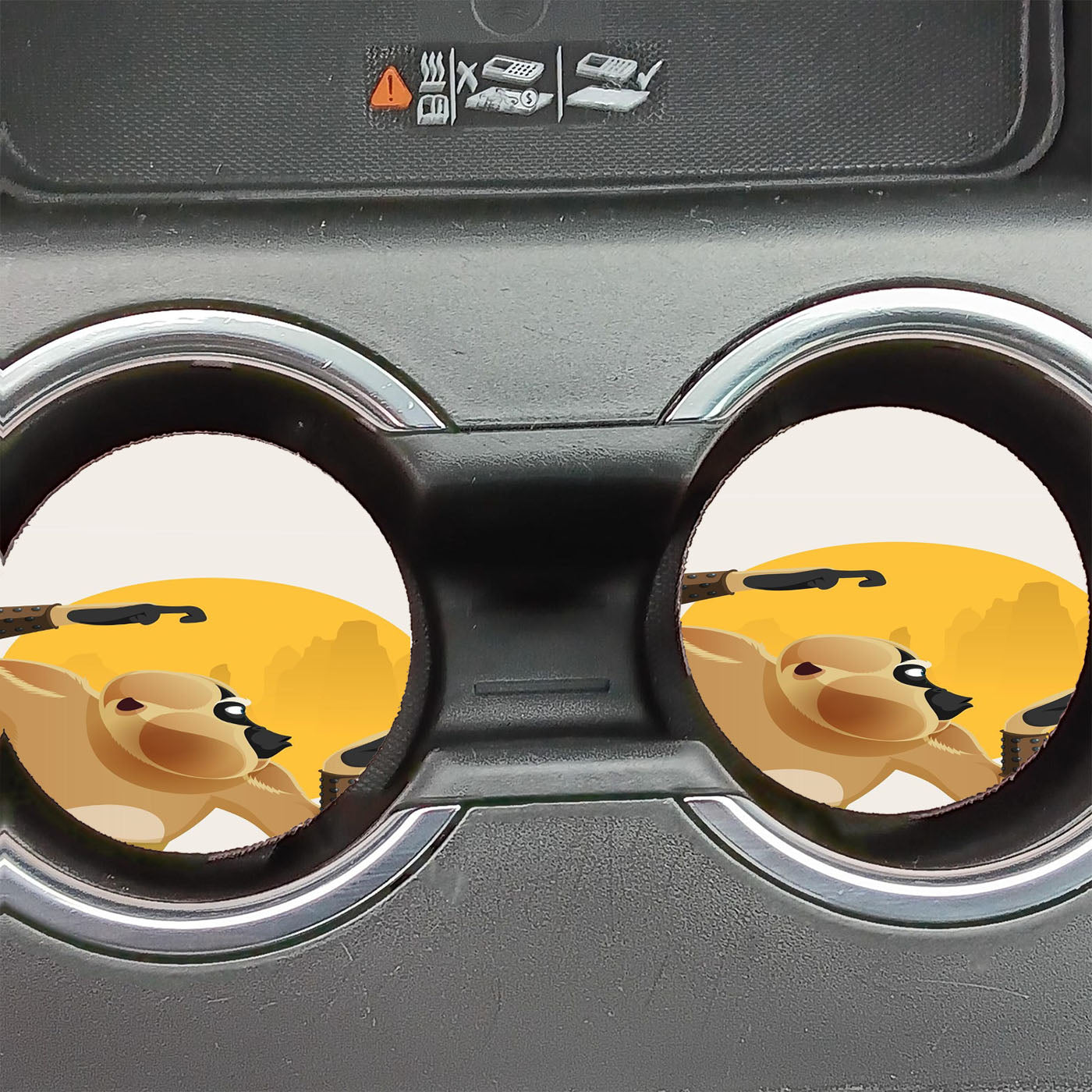 Kung Fu Panda Monkey Art Car Coasters