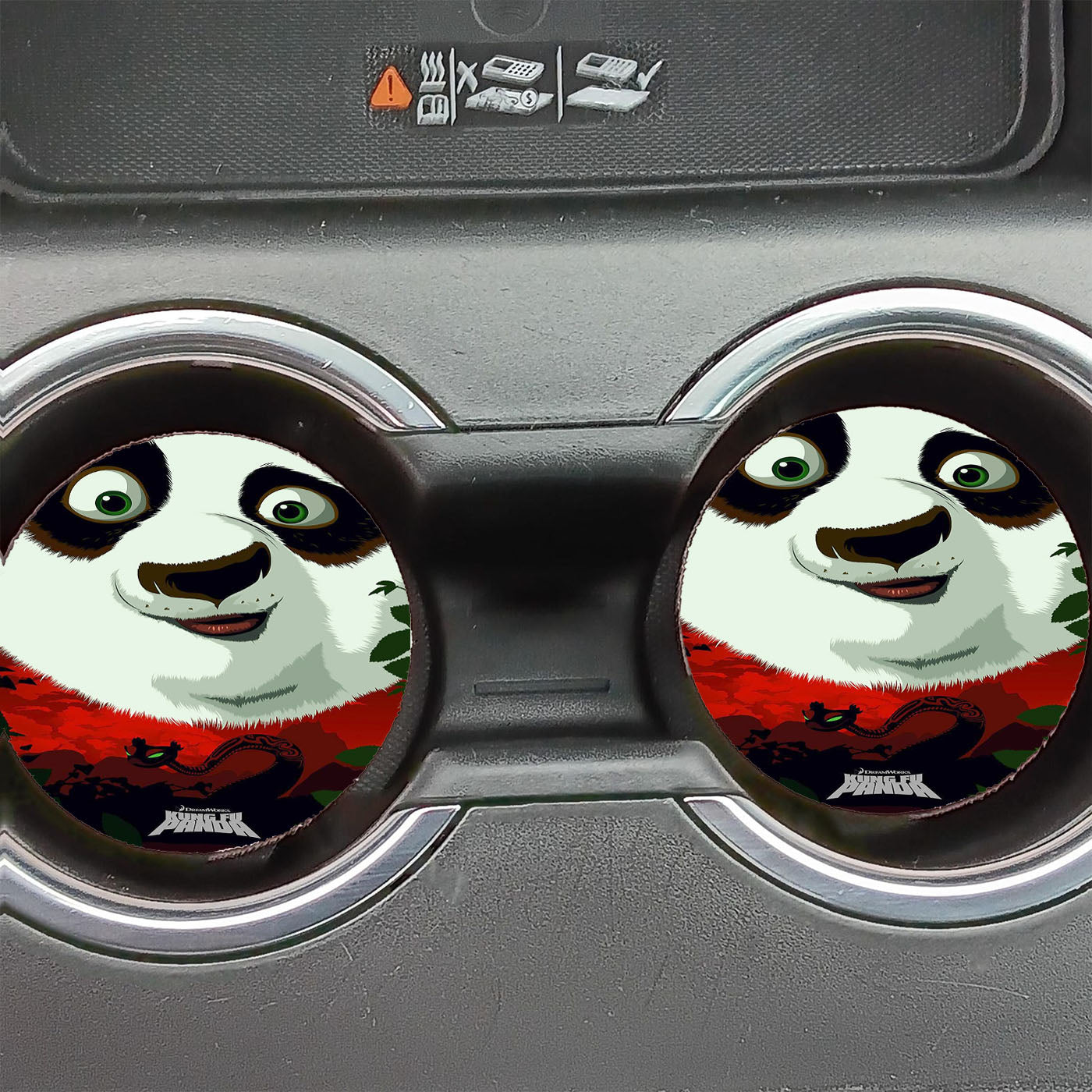 Kung Fu Panda Poster Face Car Coasters