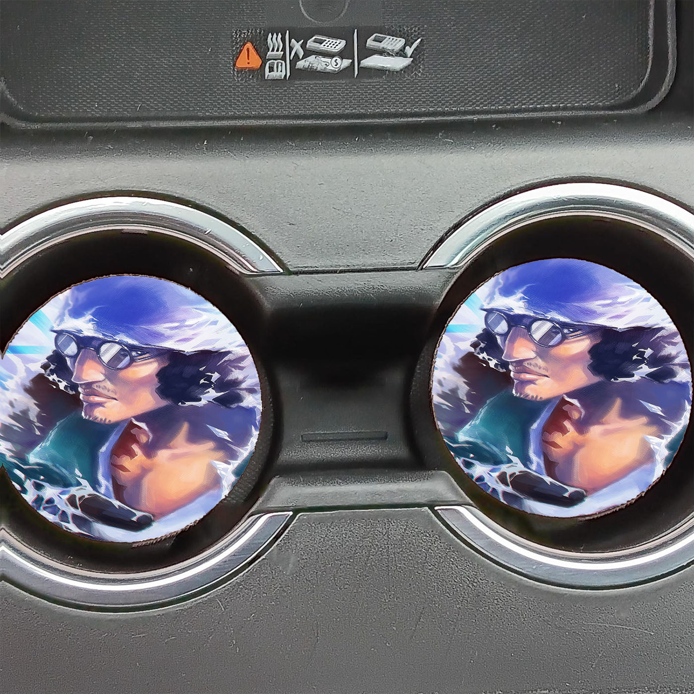 Kuzan One Piece Car Coasters
