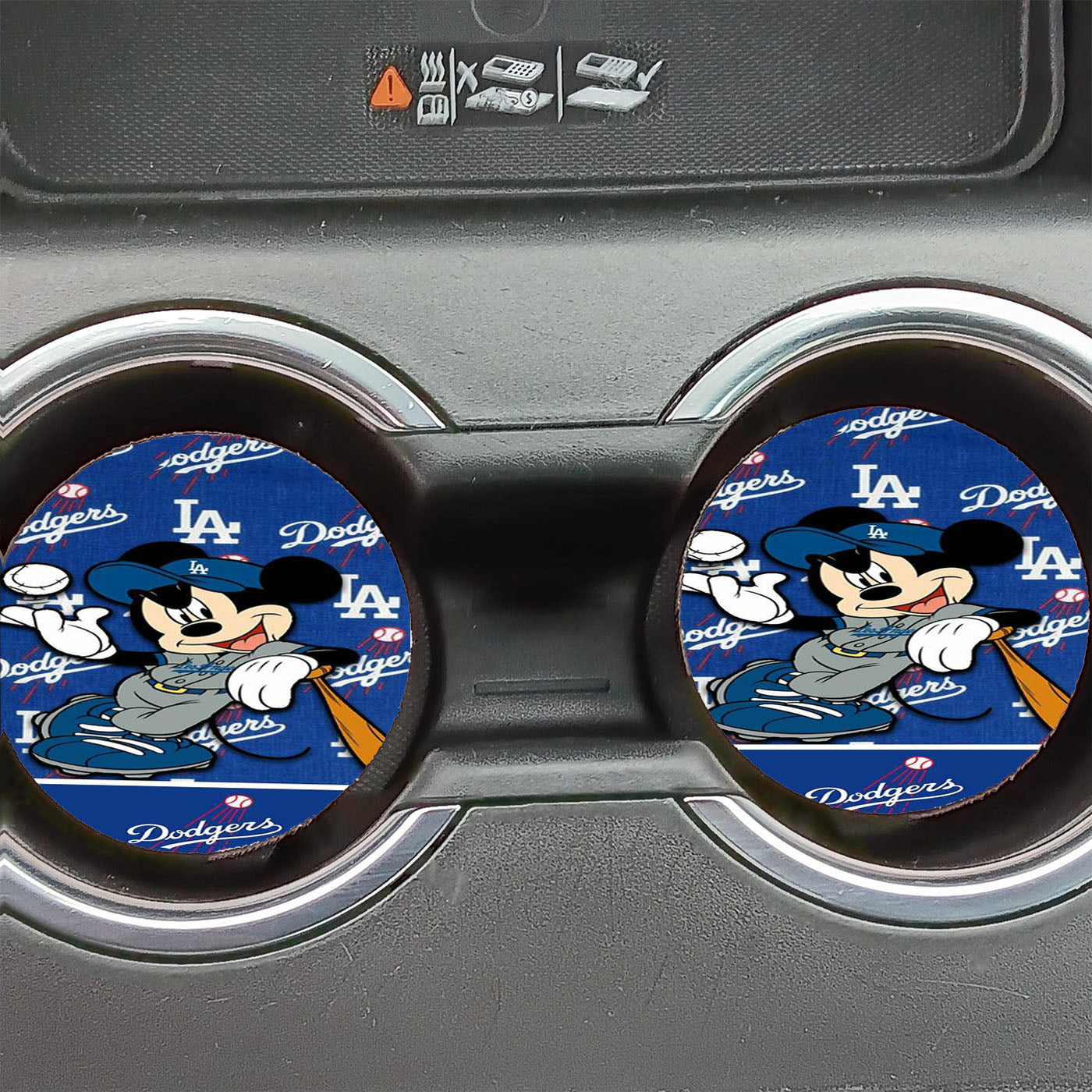 La Dodgers X Mickey Mouse Car Coasters