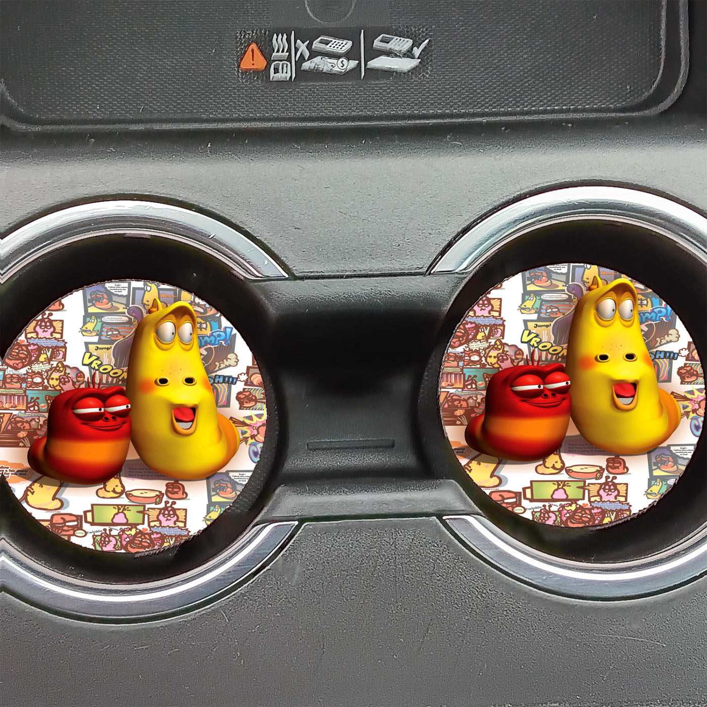 Larva Comic Strip Car Coasters
