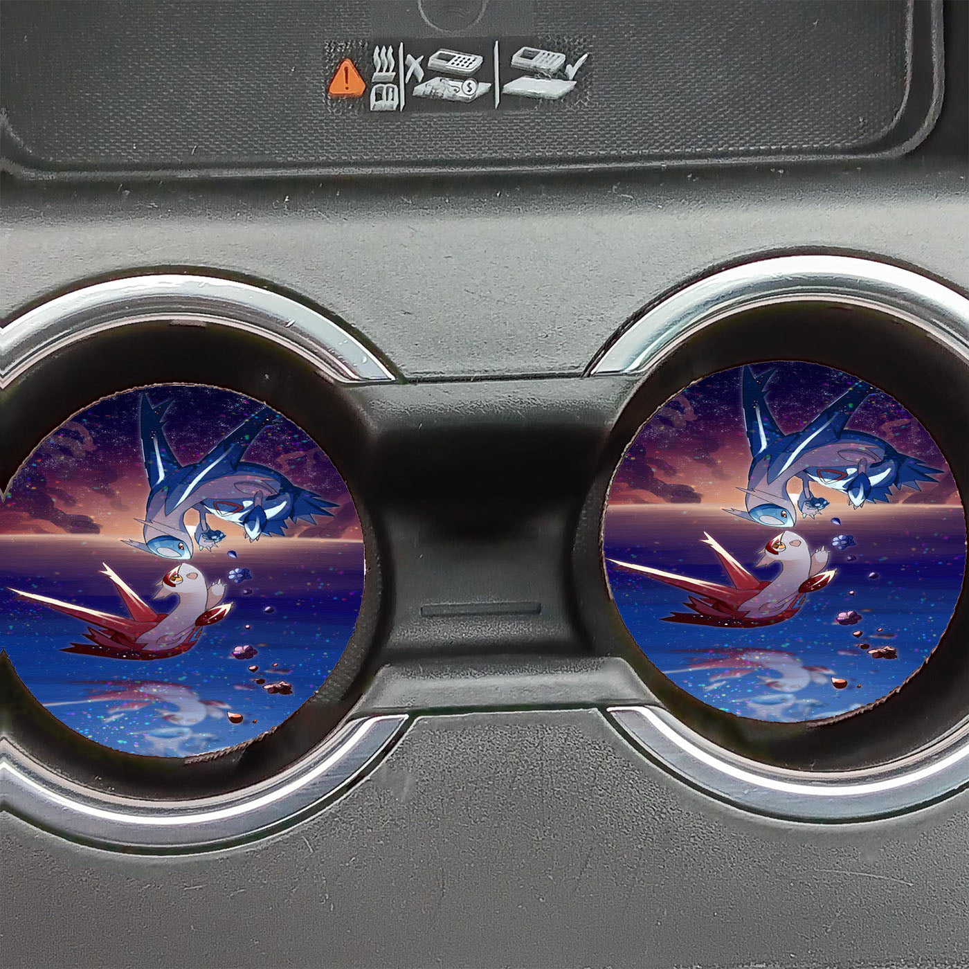 Latios And Latias Type Legendary Pokemon Car Coasters