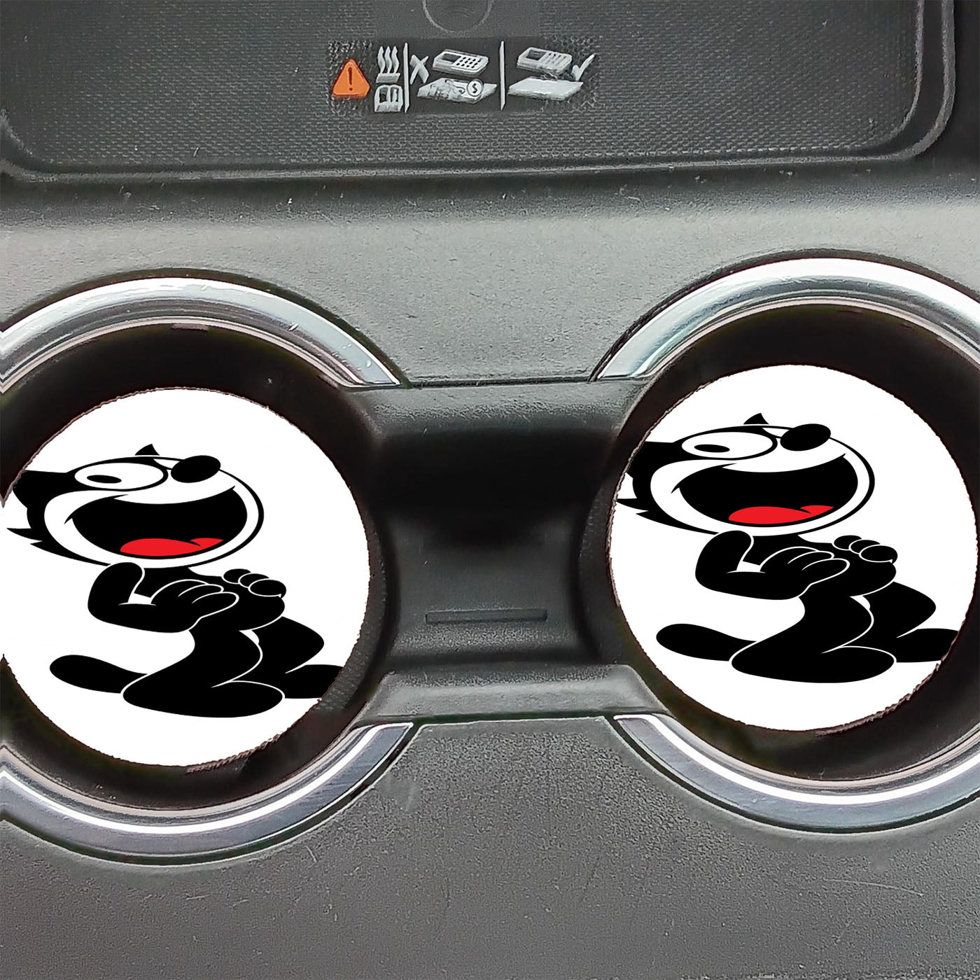 Laughter Felix The Cat Car Coasters