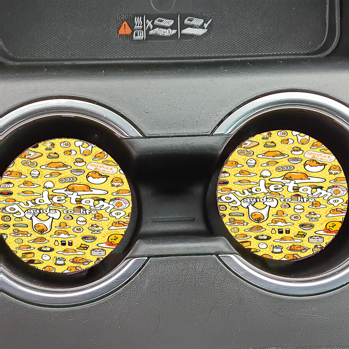 Lazy Egg Gudetama Pattern Car Coasters