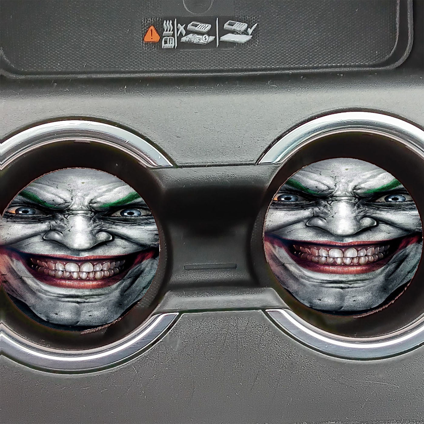 Legend Joker Face Scary Car Coasters