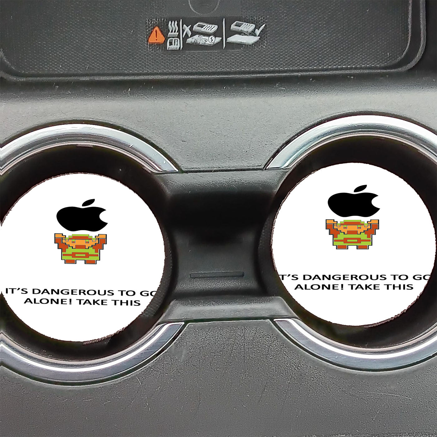 Legend Of Zelda Link Holding Apple Dangerous Car Coasters