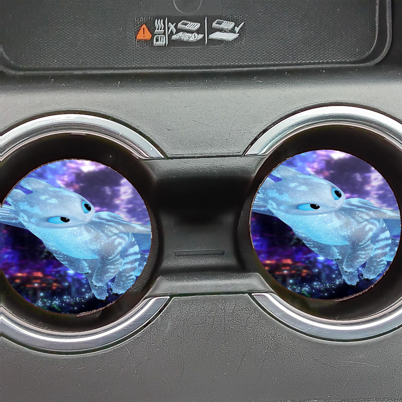 Light Fury How To Train Your Dragon Couple 1 Car Coasters