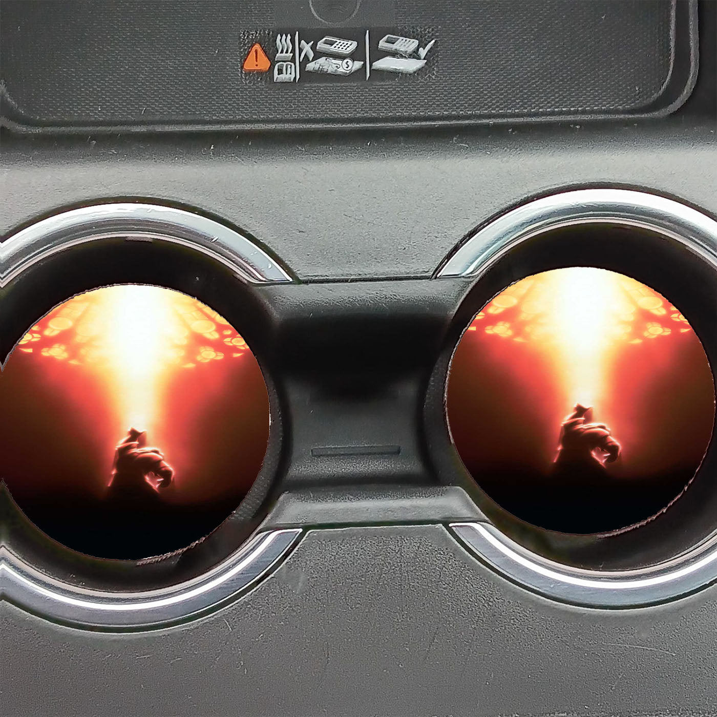 Light On Beauty And The Beast Car Coasters