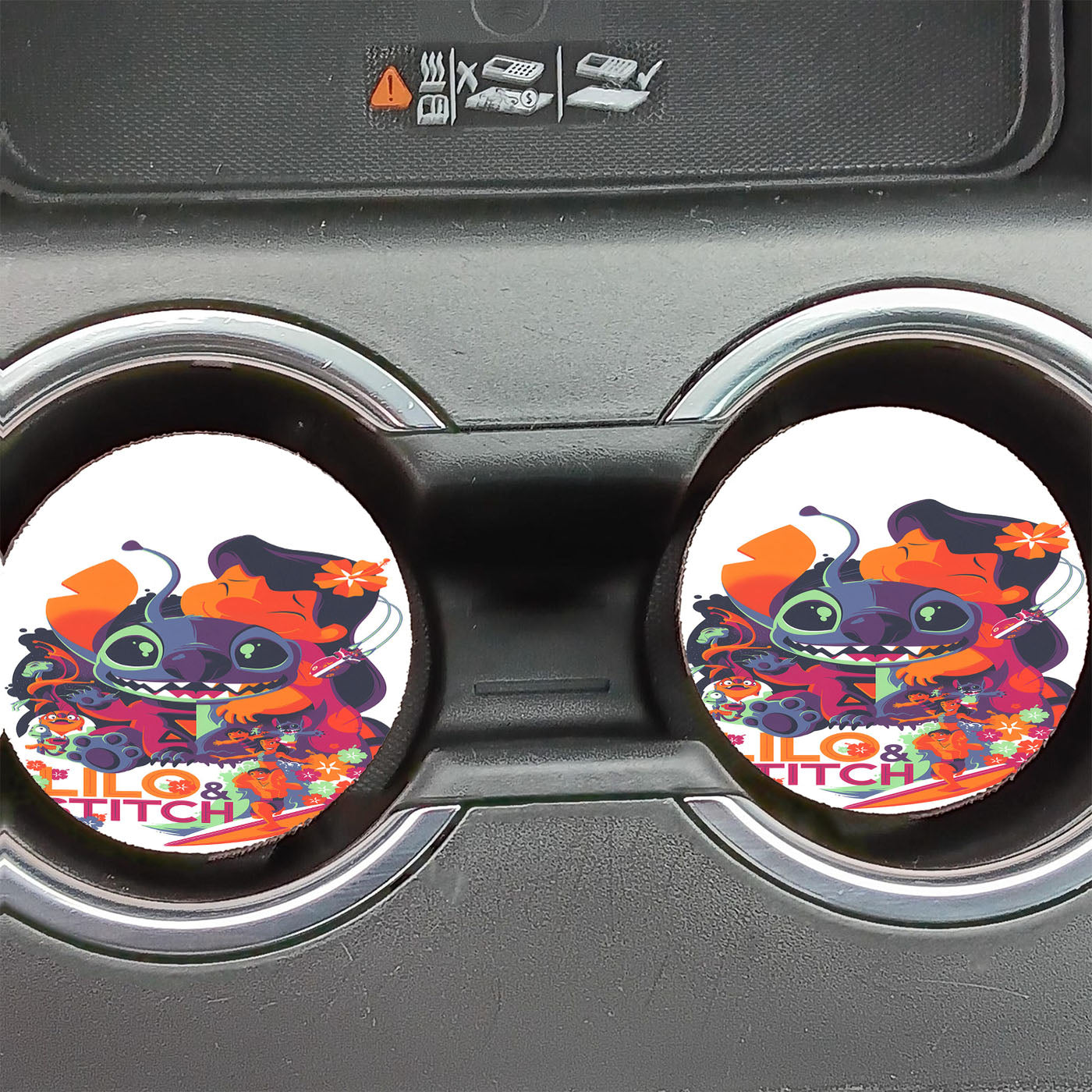 Lilo And Stich Disney Cover Car Coasters