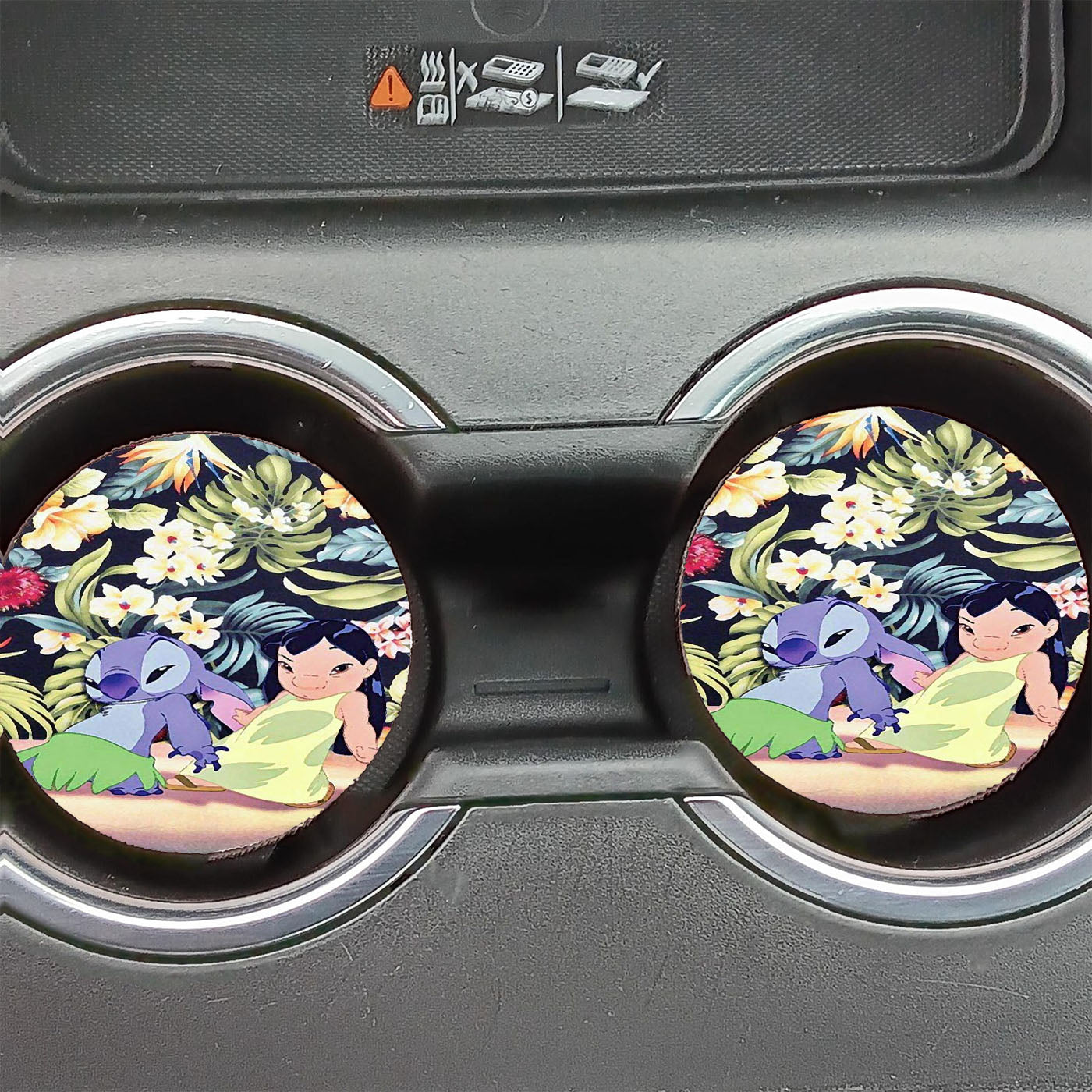 Lilo And Stitch Hawaii Beach Car Coasters