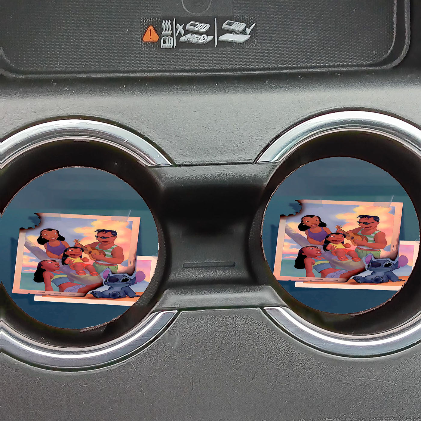 Lilo And Stitch Parents Car Coasters