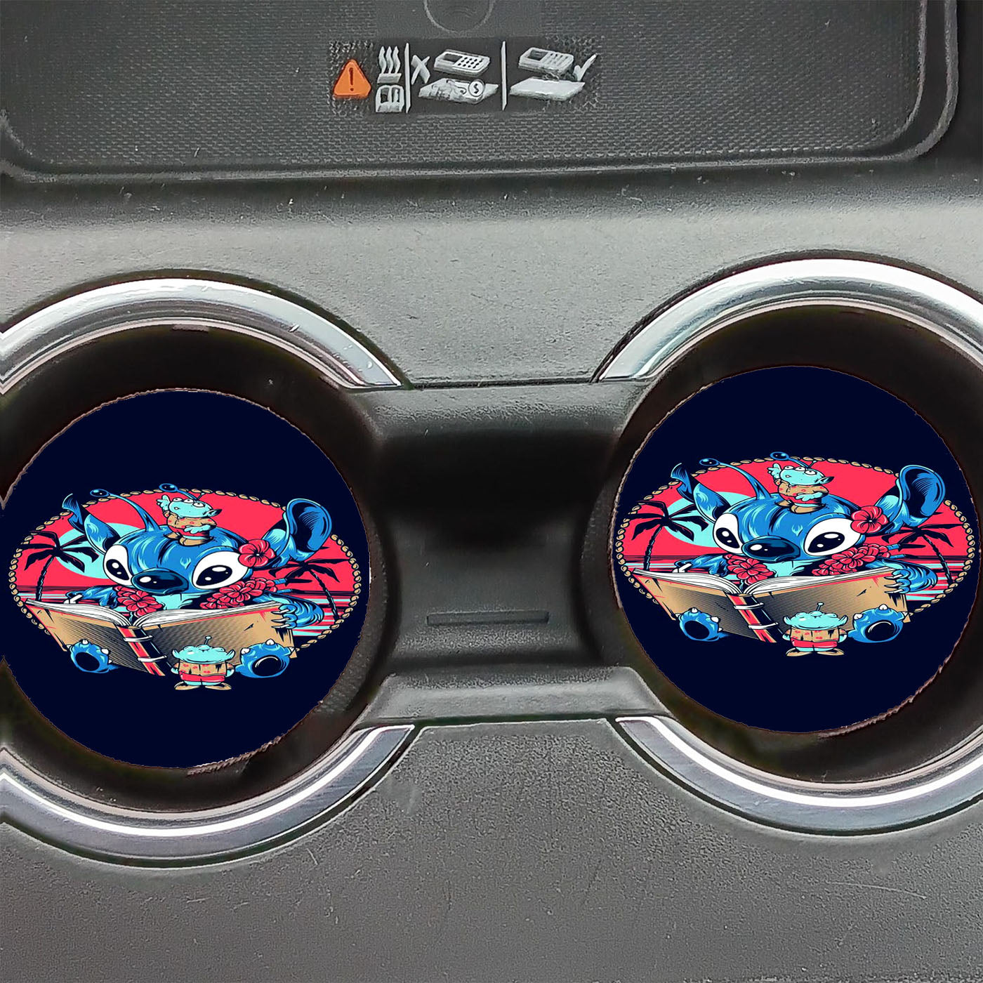 Lilo Stitch Hawaii Toy Story Aliens Car Coasters