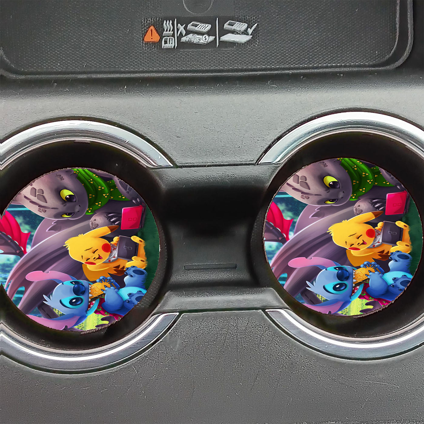 Lilo Stitch Pikachu Pokemon Toothless How To Train Car Coasters