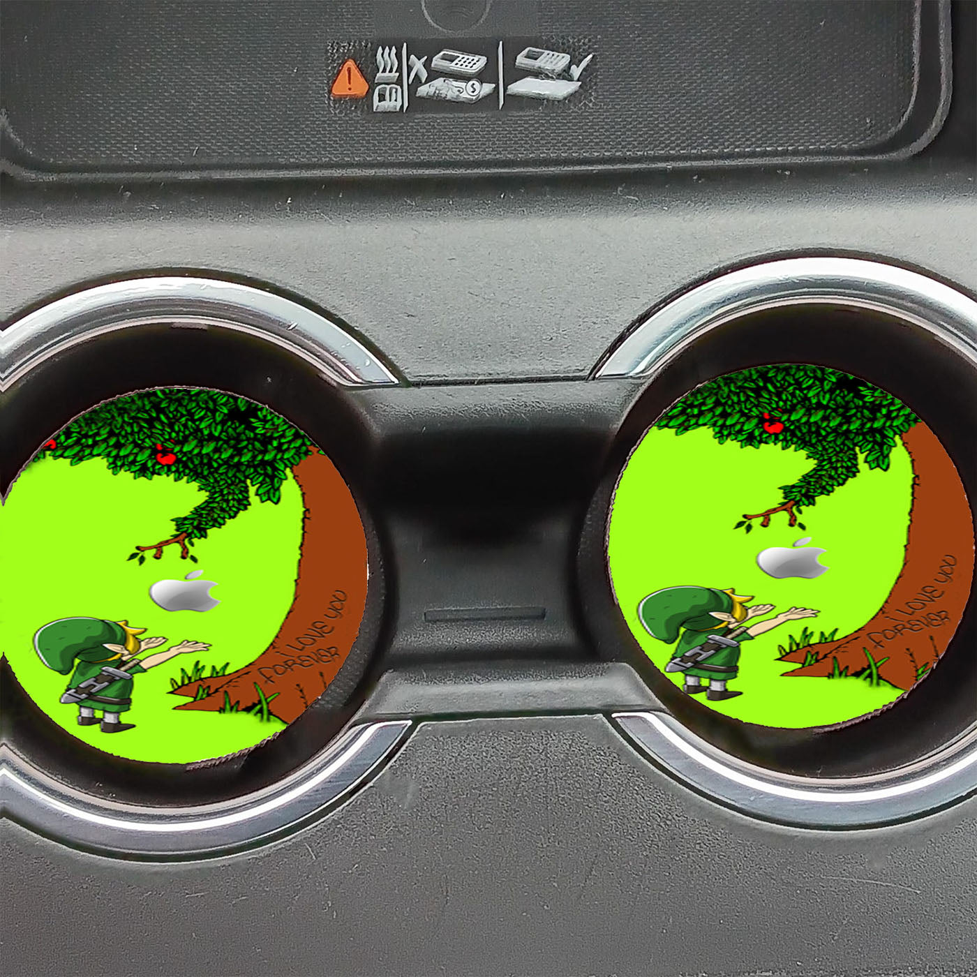 Link Legend Of Zelda And Giving Tree Apple Car Coasters