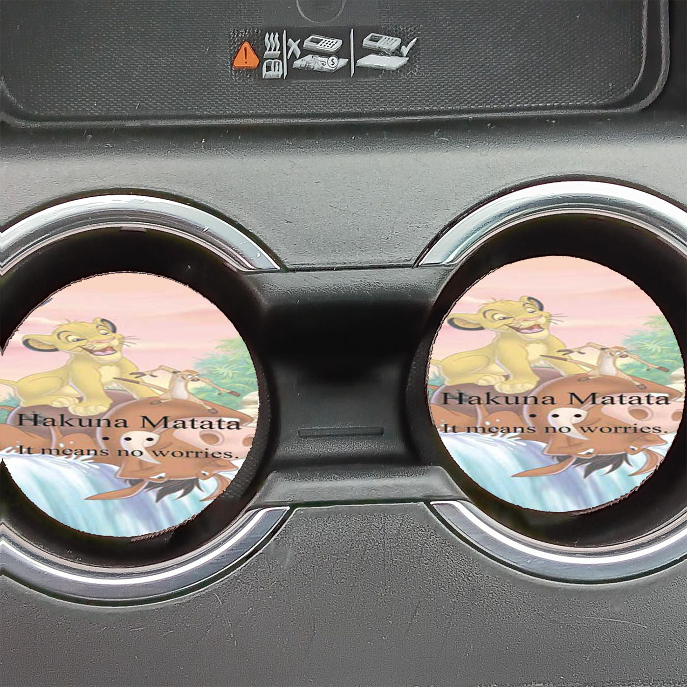 Lion King Hakuna Matata Faded Car Coasters