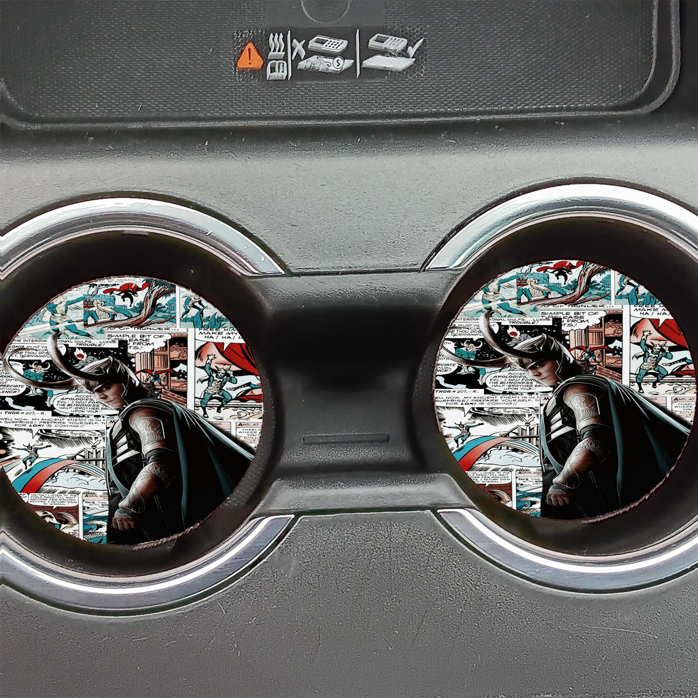 Loki Odith Son Comic Painting Artwork Wallpaper Car Coasters