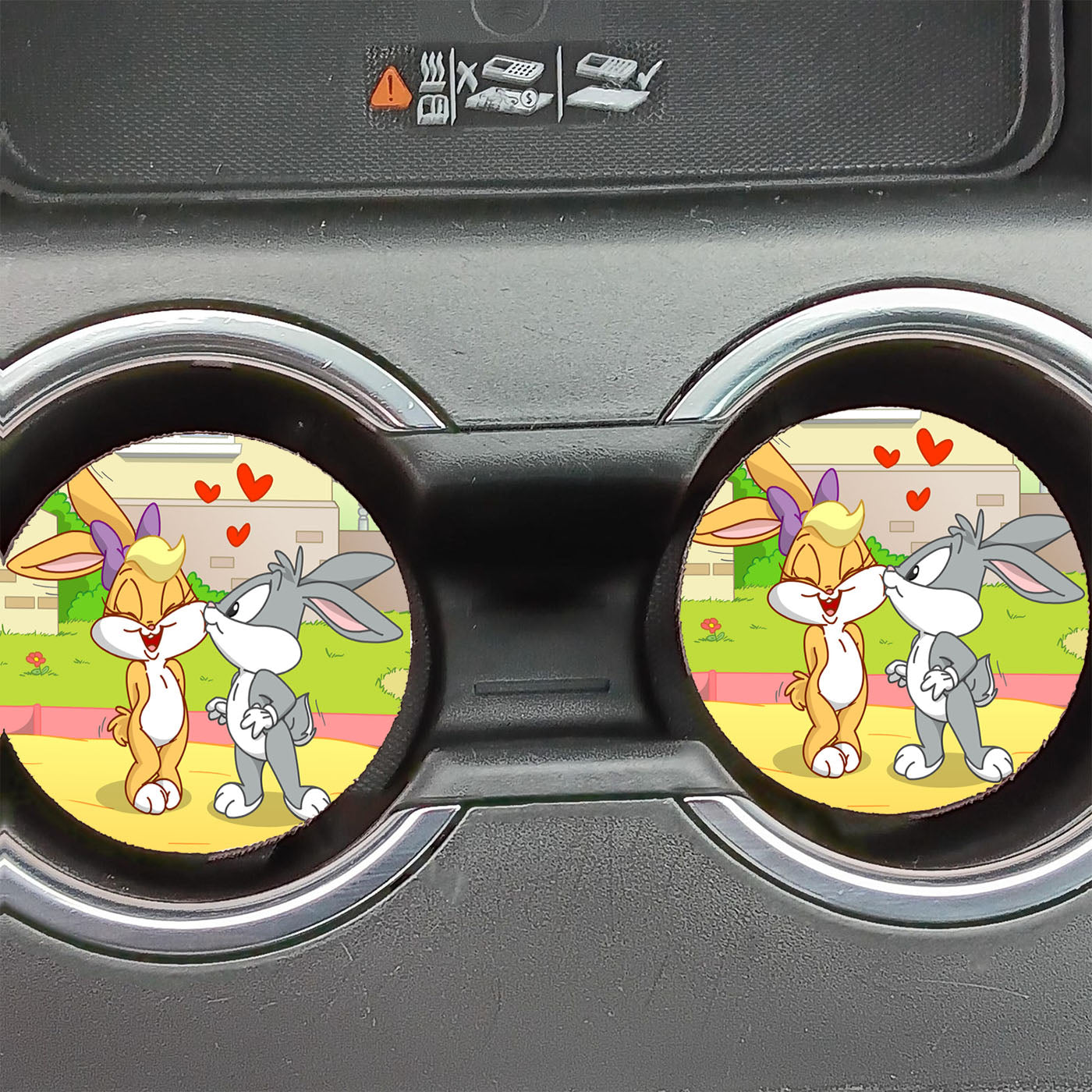 Lola Bunny And Bugs Bunny Car Coasters