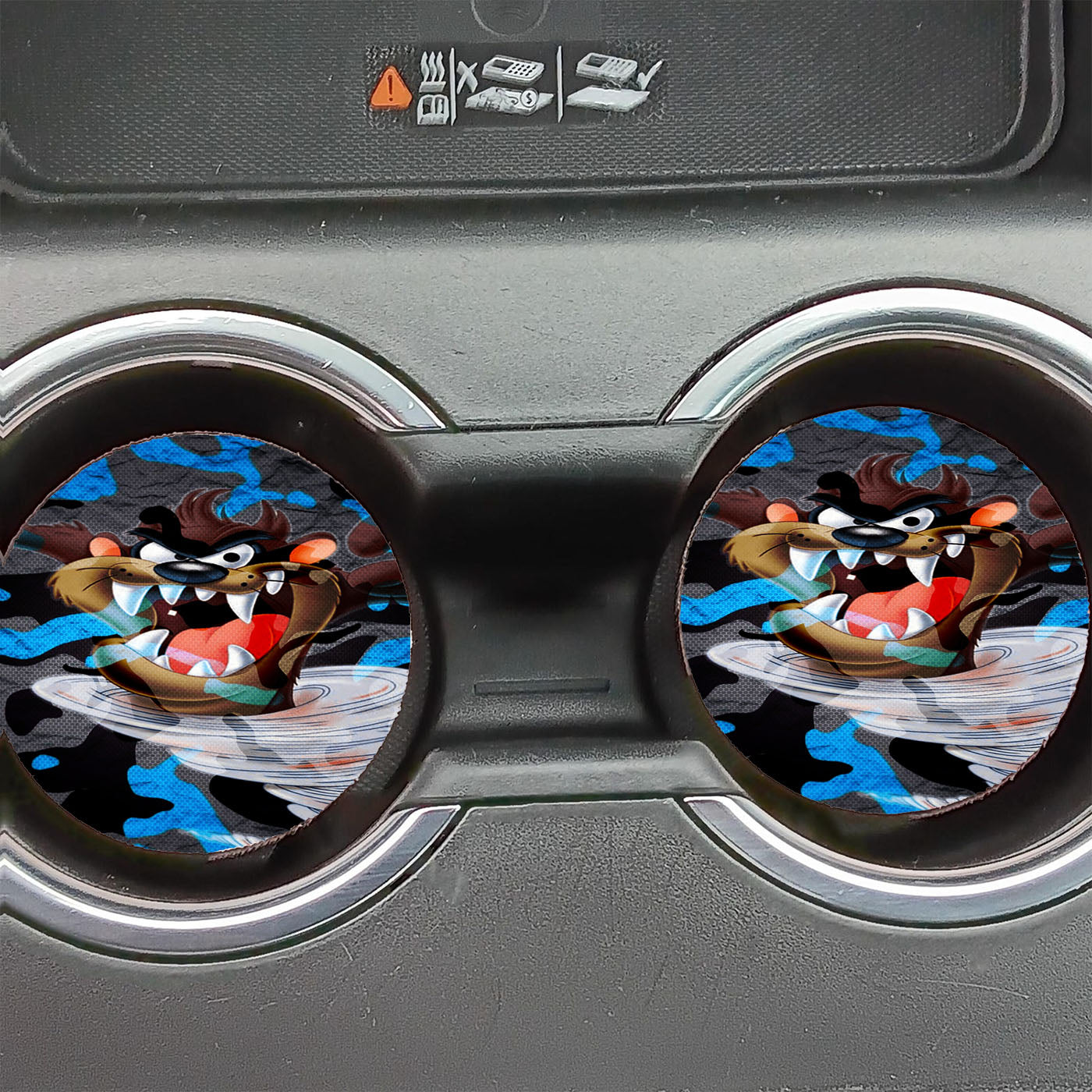 Looney Tunes Tazmanian Camo Car Coasters
