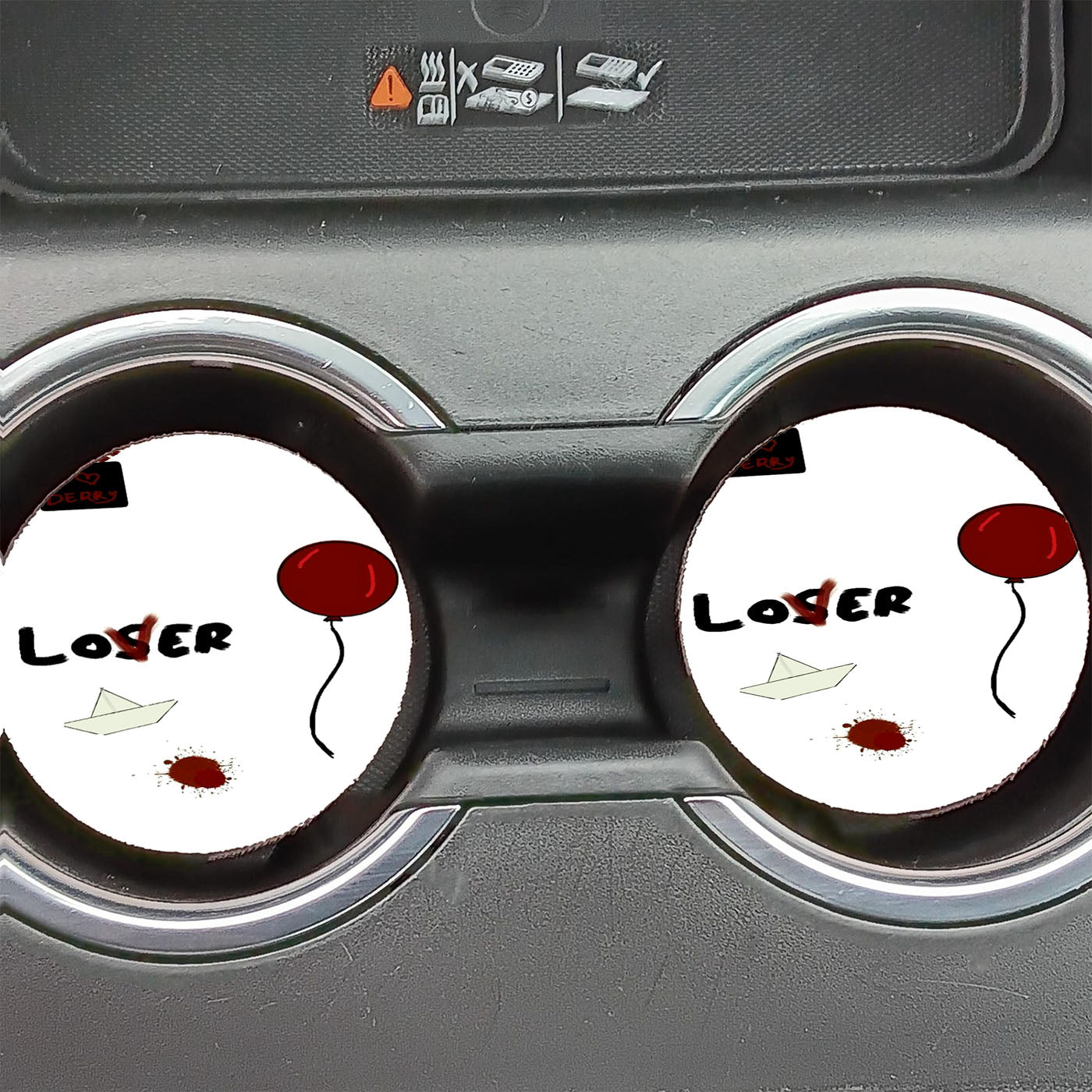 Lover Loser Red Balloon Wallpaper Car Coasters
