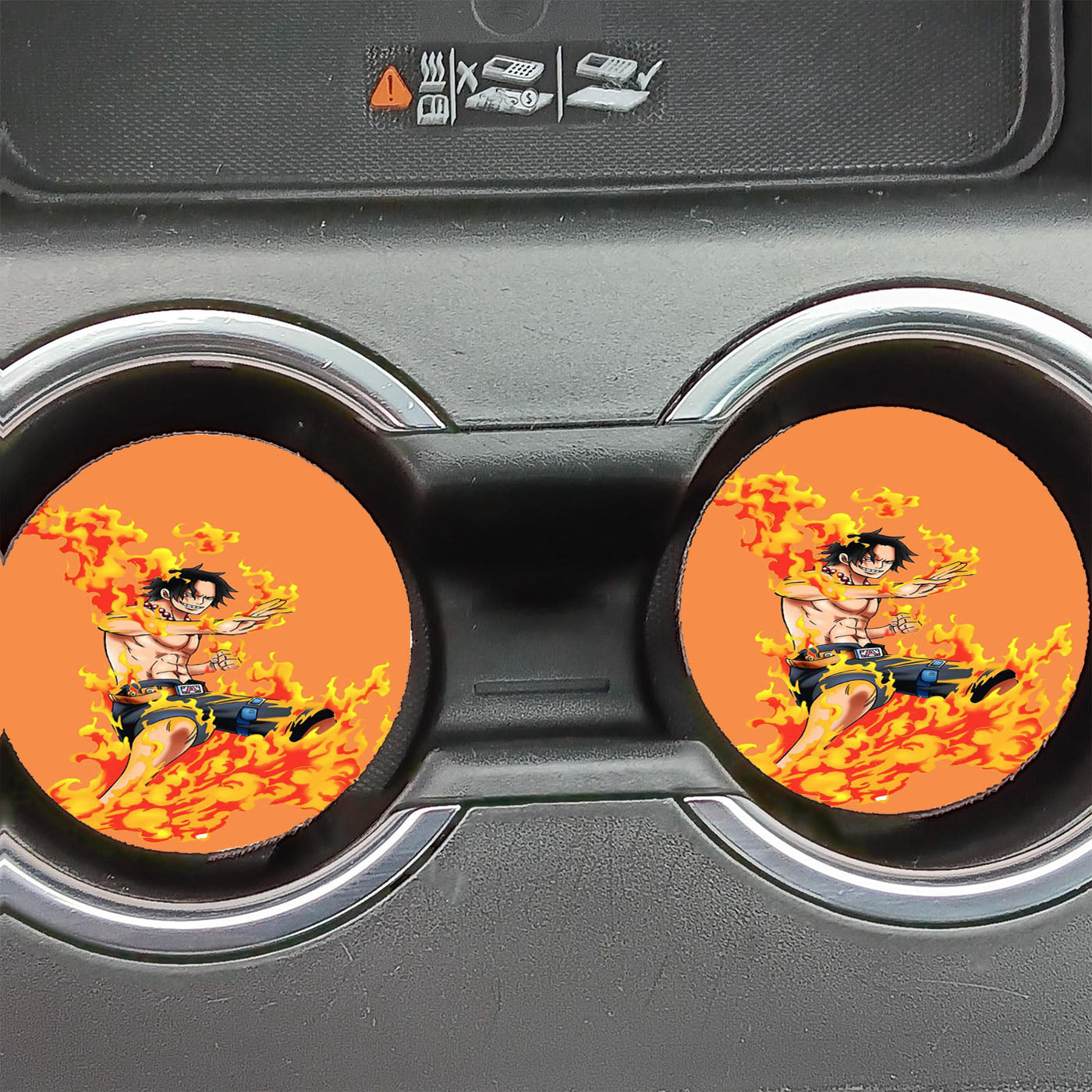 Luffy Ace One Piece Car Coasters