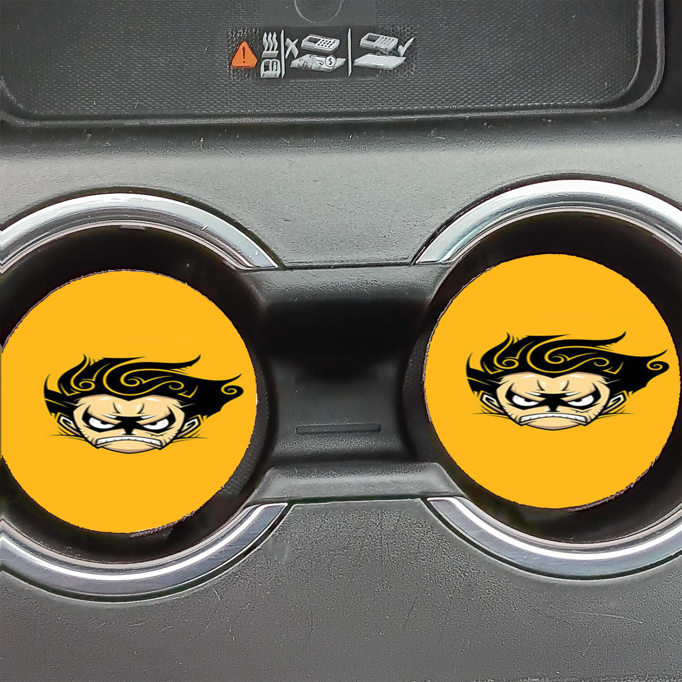 Luffy Angry Face Car Coasters
