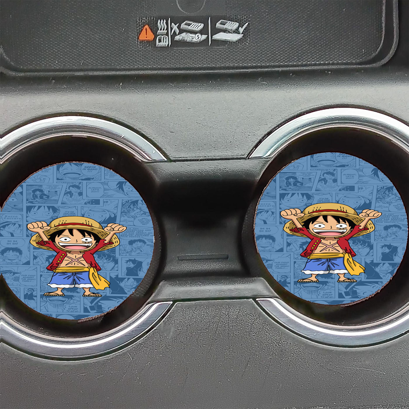 Luffy One Piece Comic Car Coasters