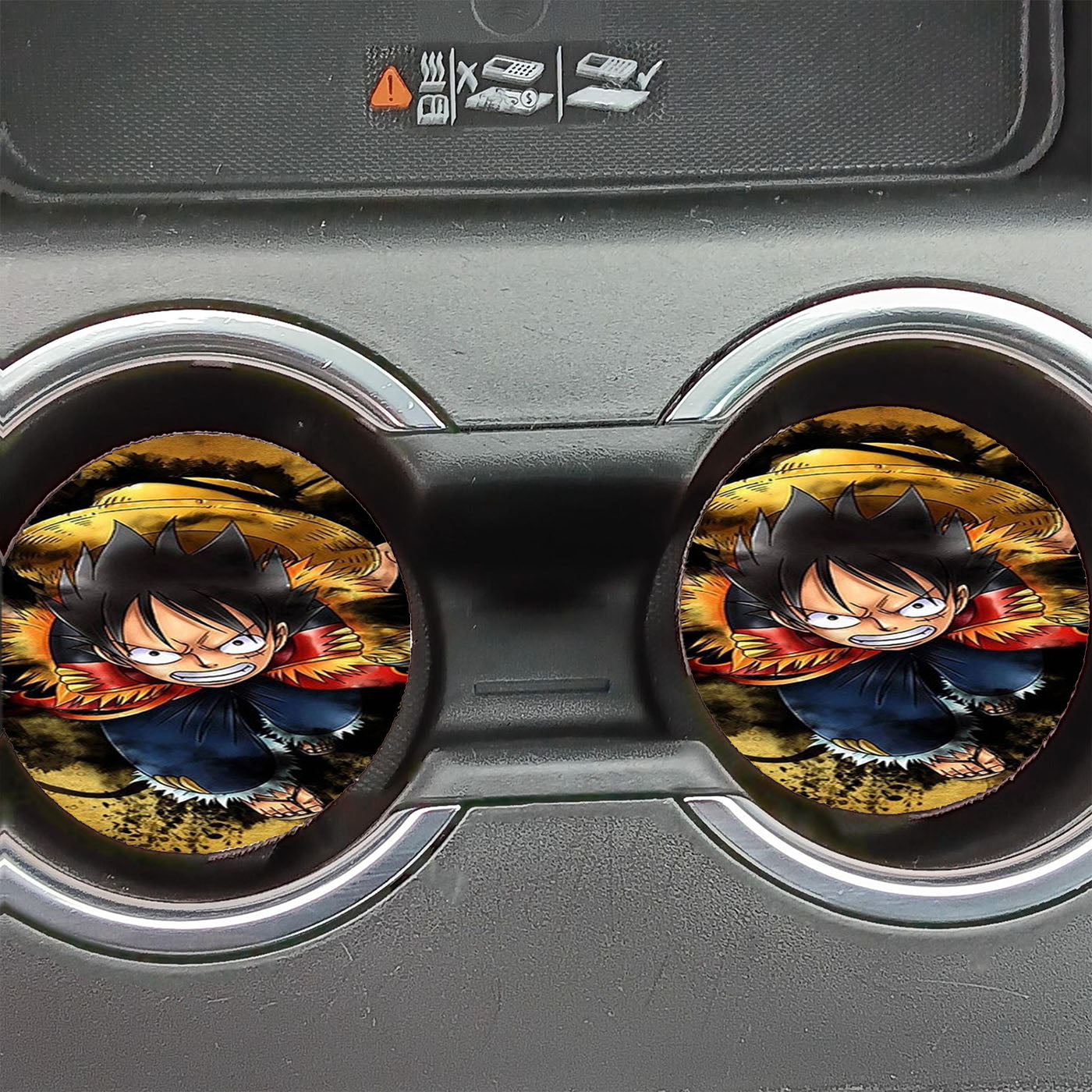 Luffy One Piece Furry Car Coasters