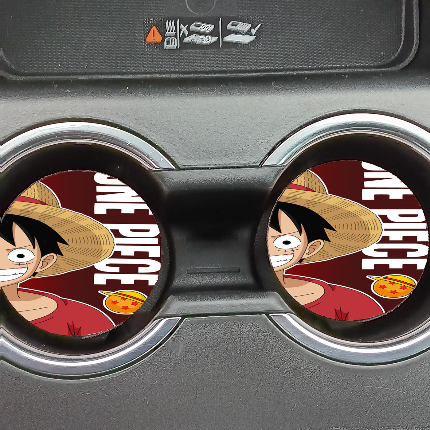 Luffy Onepiece X Dragonball Car Coasters