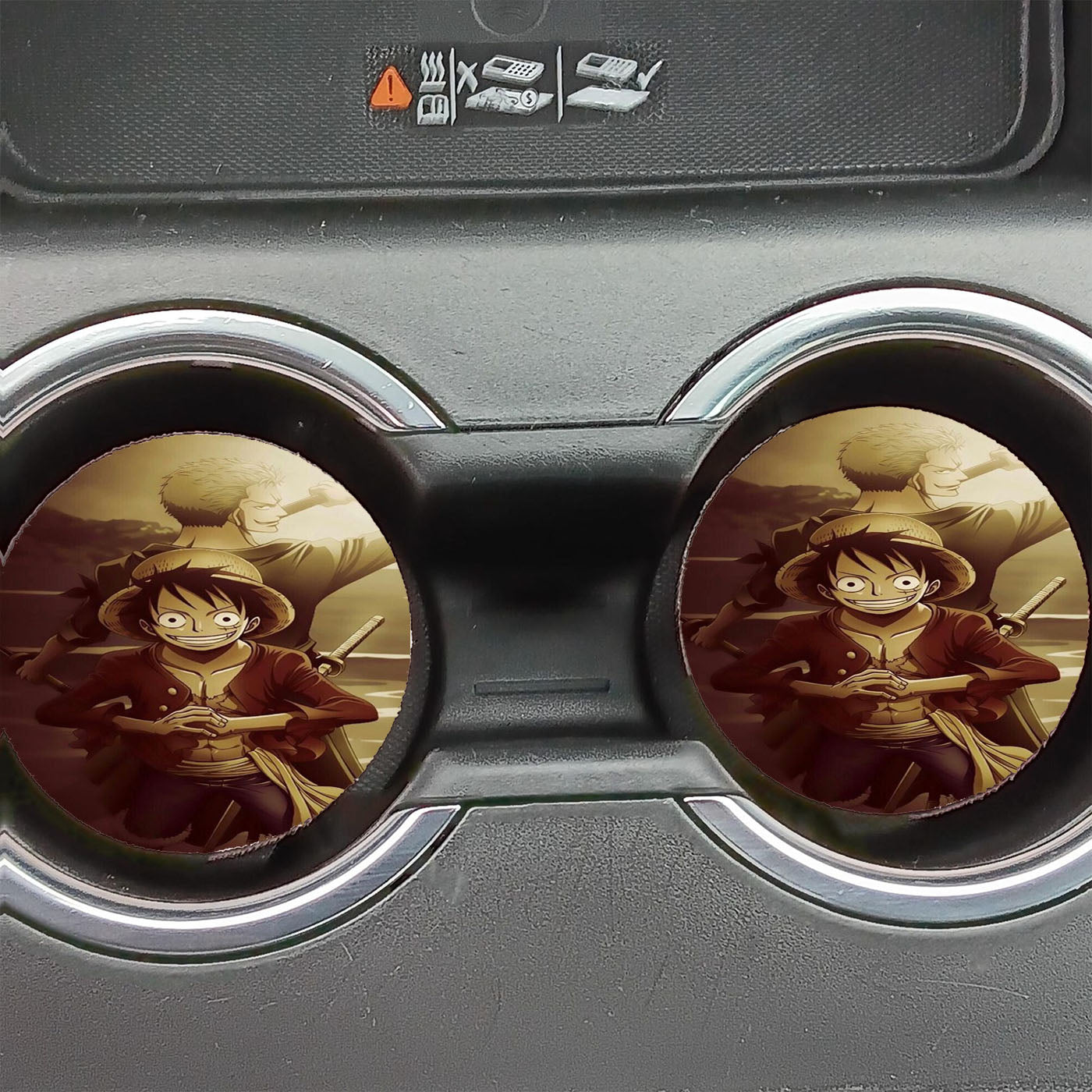 Luffy Zoro One Piece Smile Car Coasters