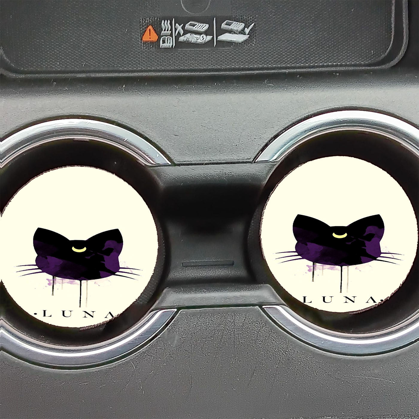 Luna Cat Sailor Moon Stickers Paint Car Coasters