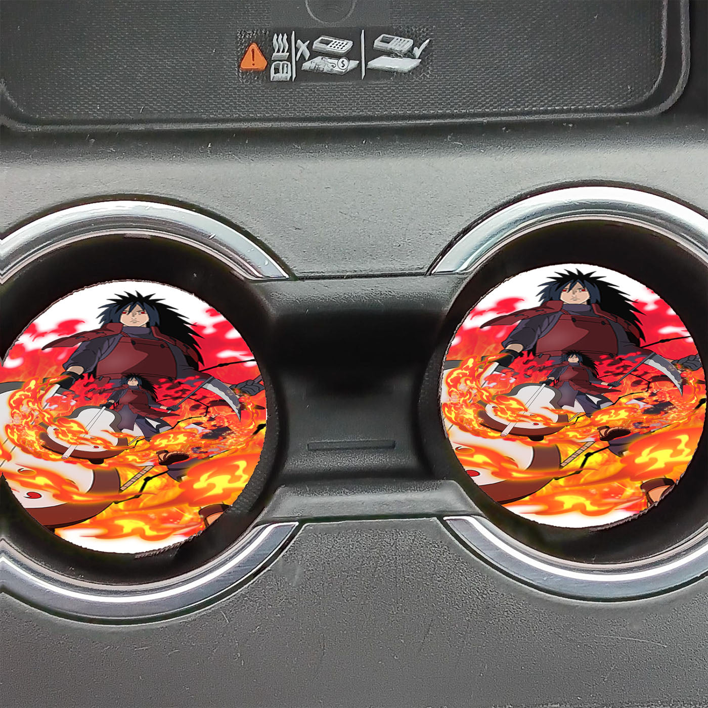 Madara Uchiha Burn In To Fire N Car Coasters