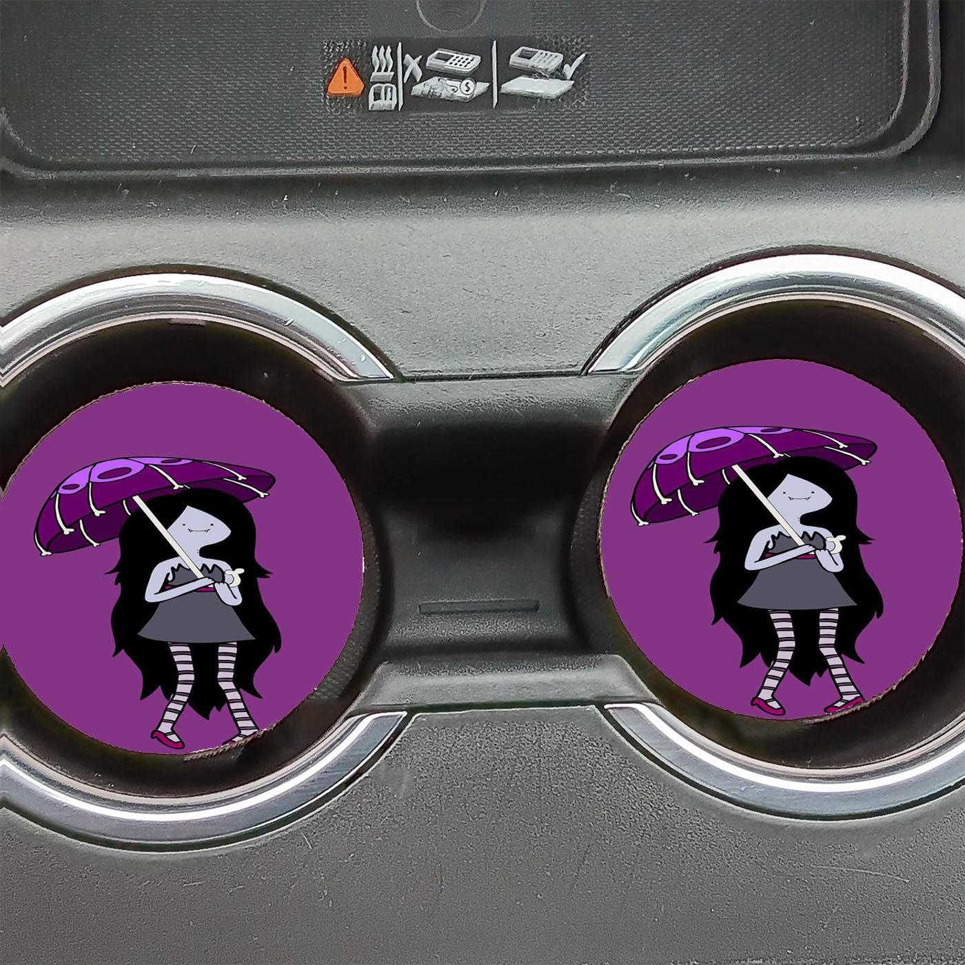 Marceline The Vampire Queen And Umbrella Adventure Time Car Coasters