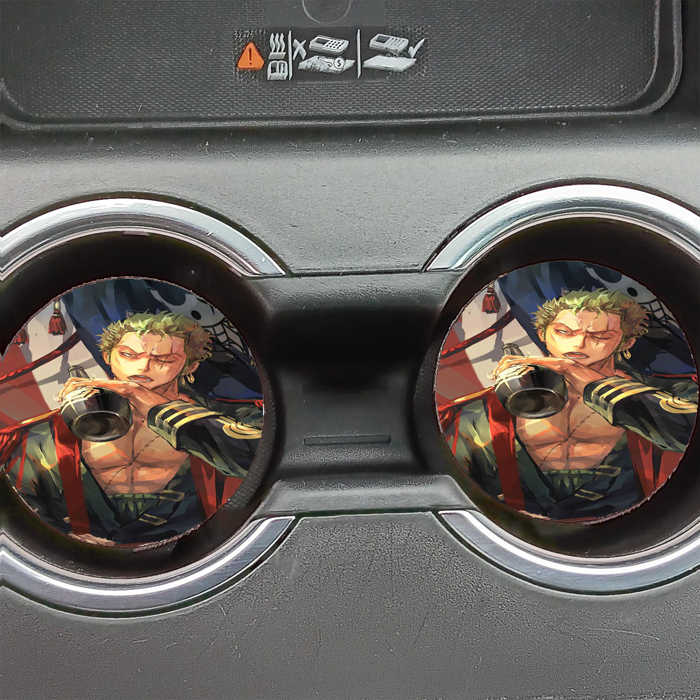 Marimo Zoro One Piece Car Coasters