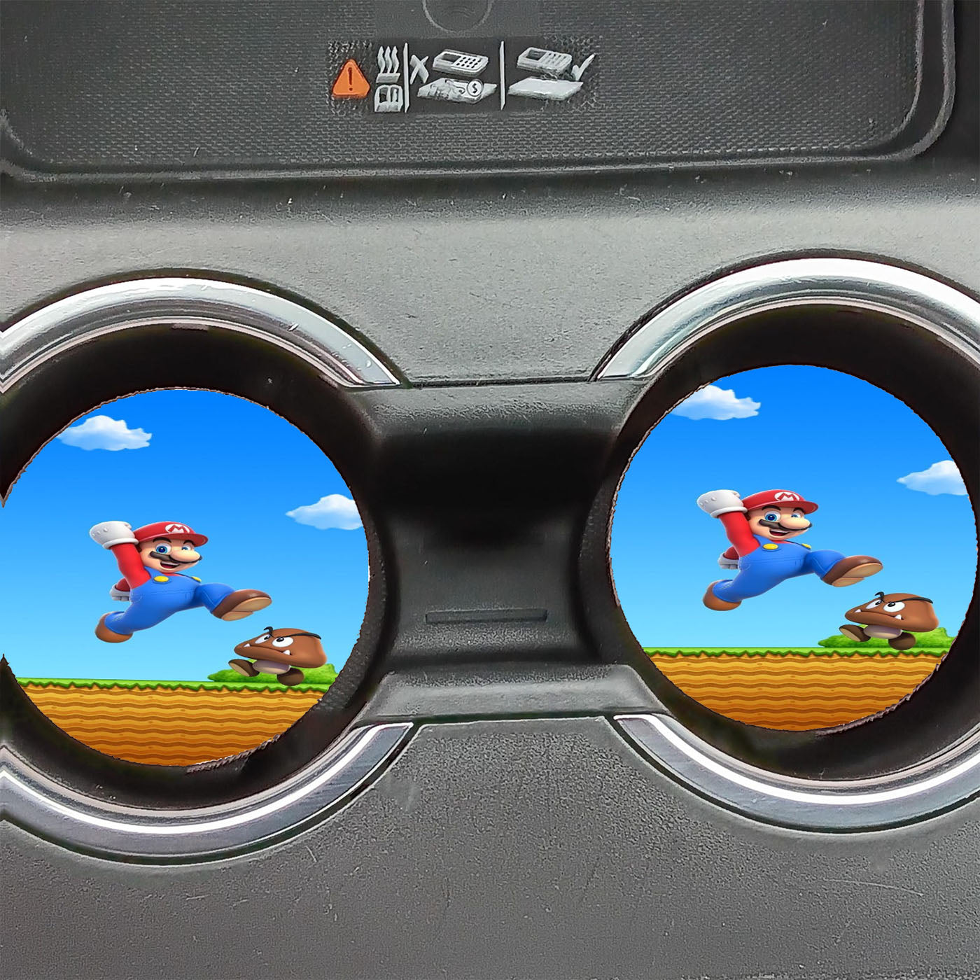 Mario And Bullet Bill Wallpaper Car Coasters