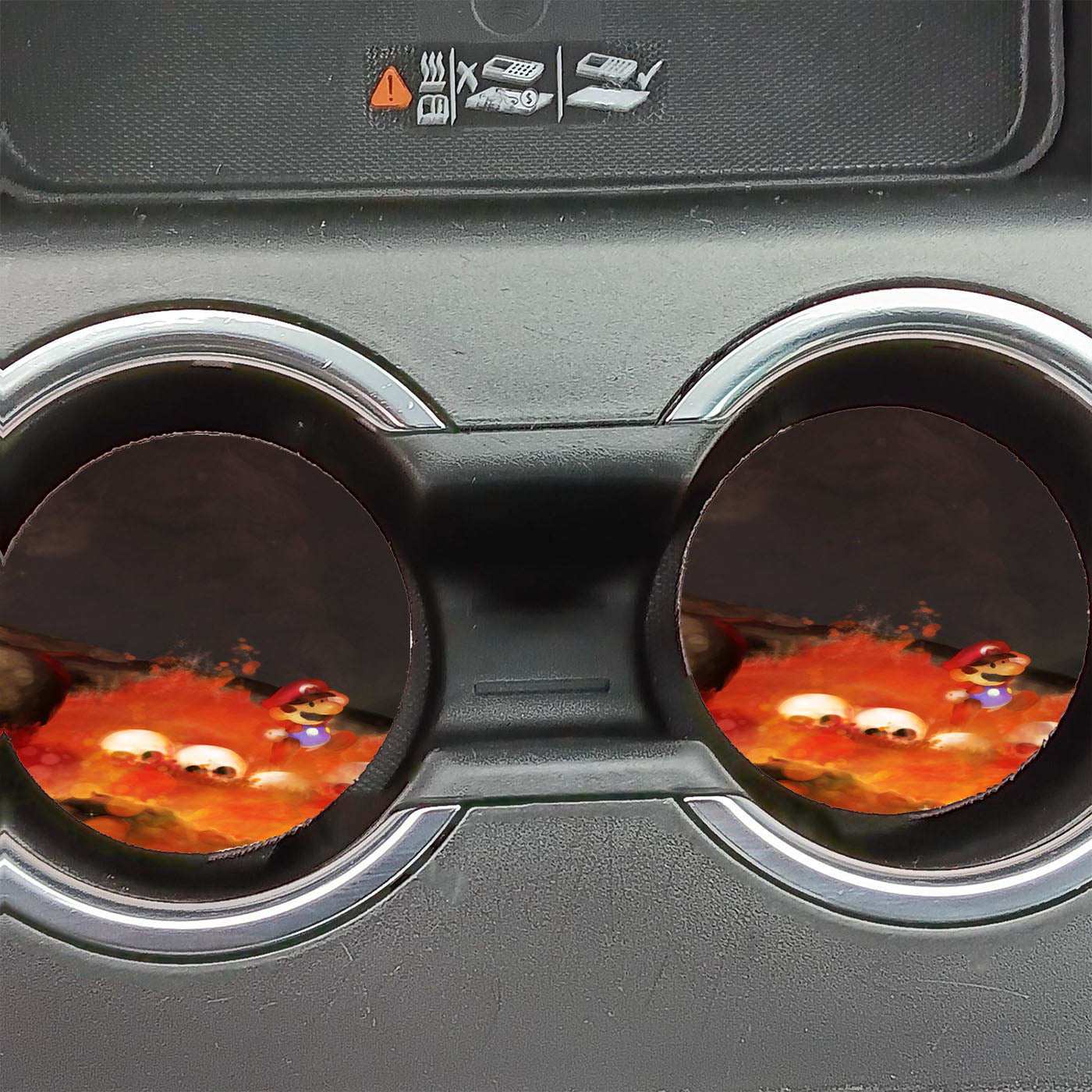 Mario And Skull Fire Lava Car Coasters