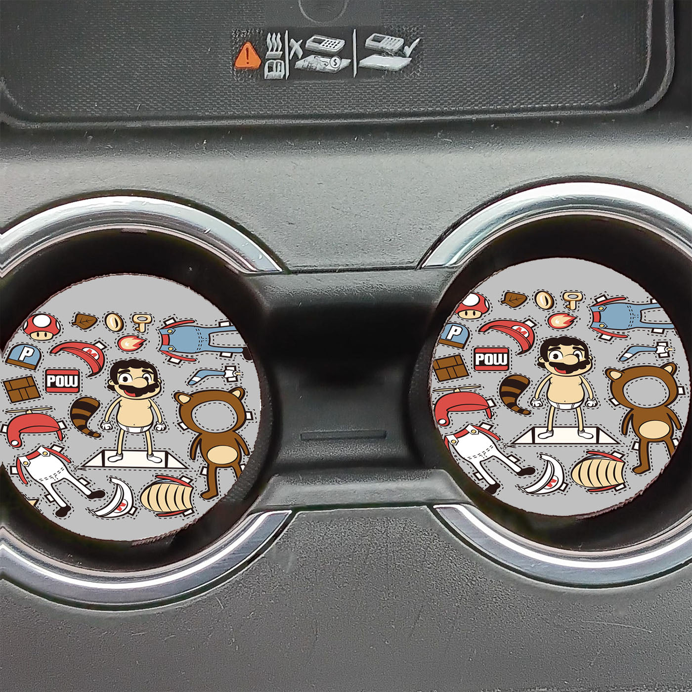 Mario Bros Dress Custome Car Coasters