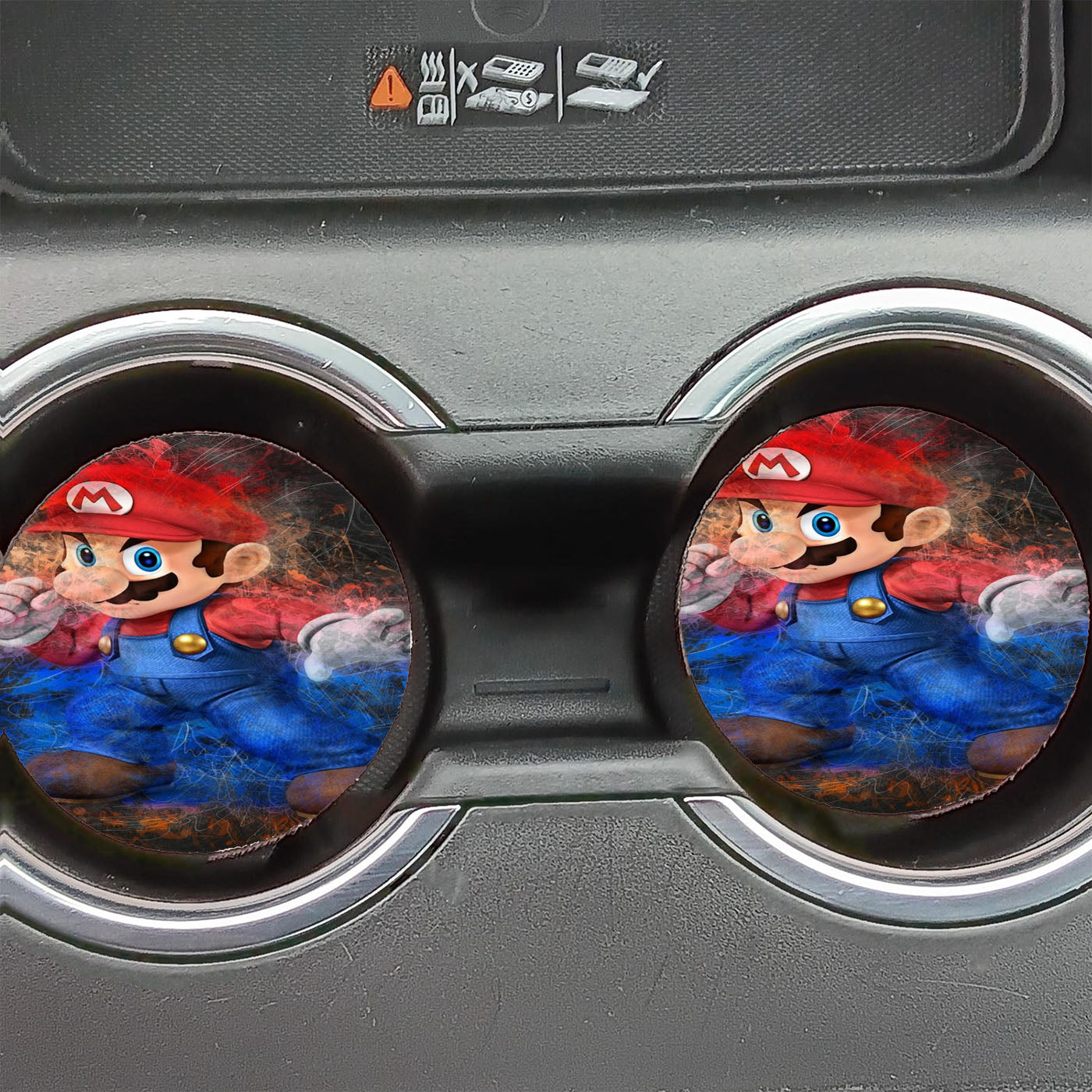 Mario Bros Fan Art Colorful Car Coasters