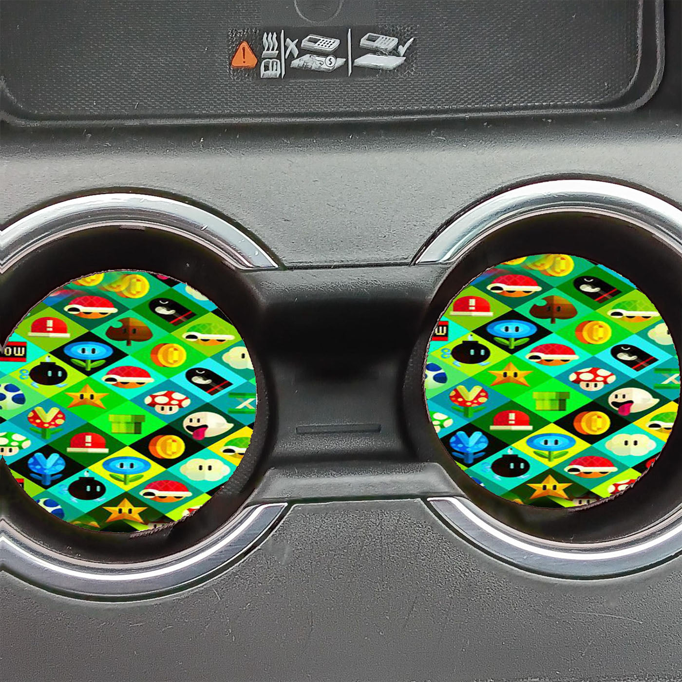Mario Bros Icons Car Coasters