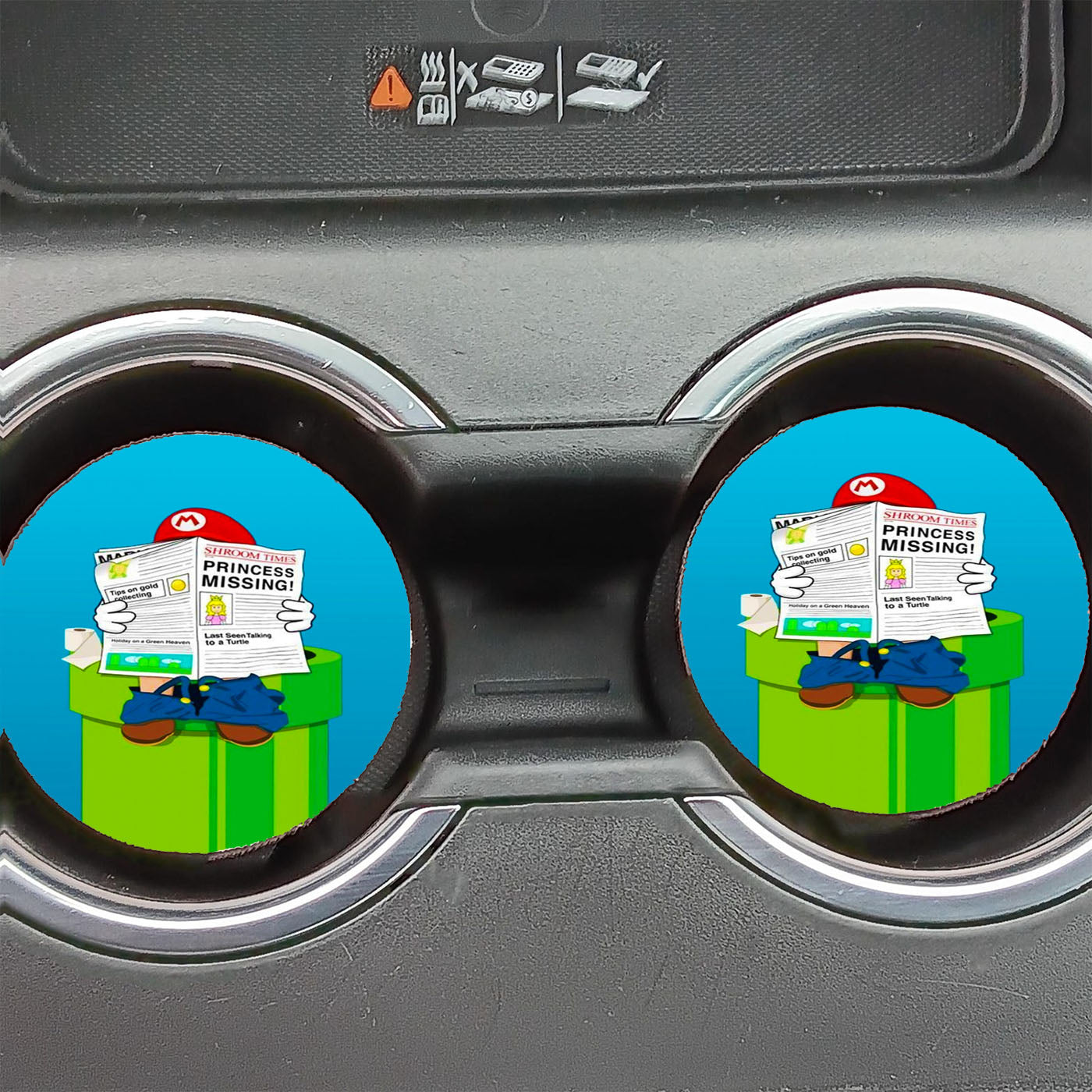 Mario Bros Pipe Toilet Car Coasters