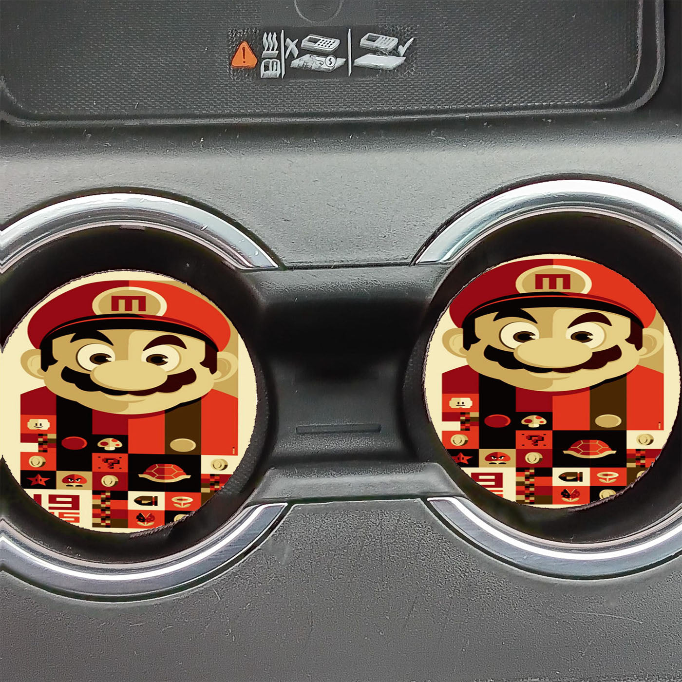 Mario Bros Vector Car Coasters
