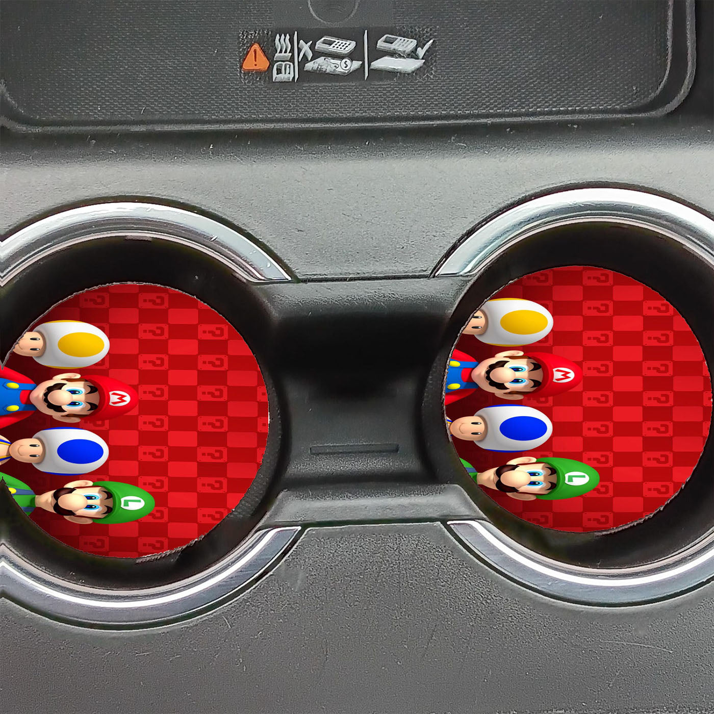 Mario Bross Family Nitendo Car Coasters