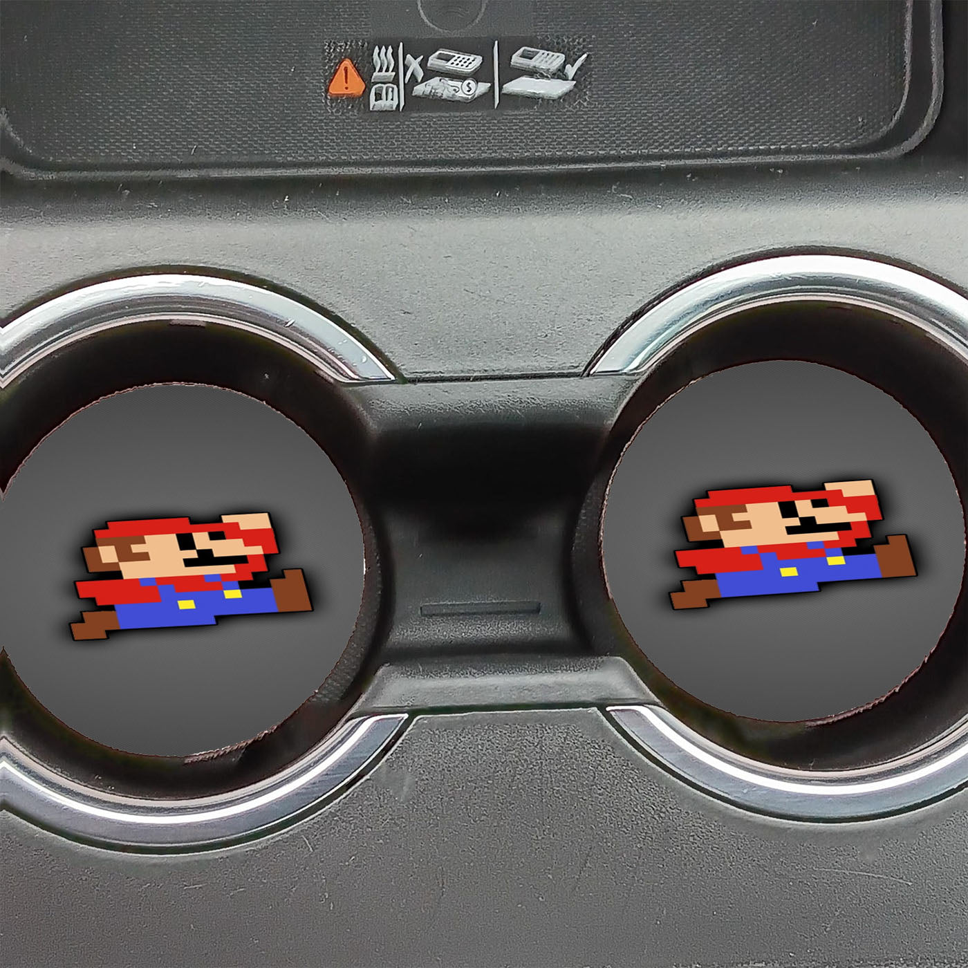 Mario Cap Mustache Car Coasters