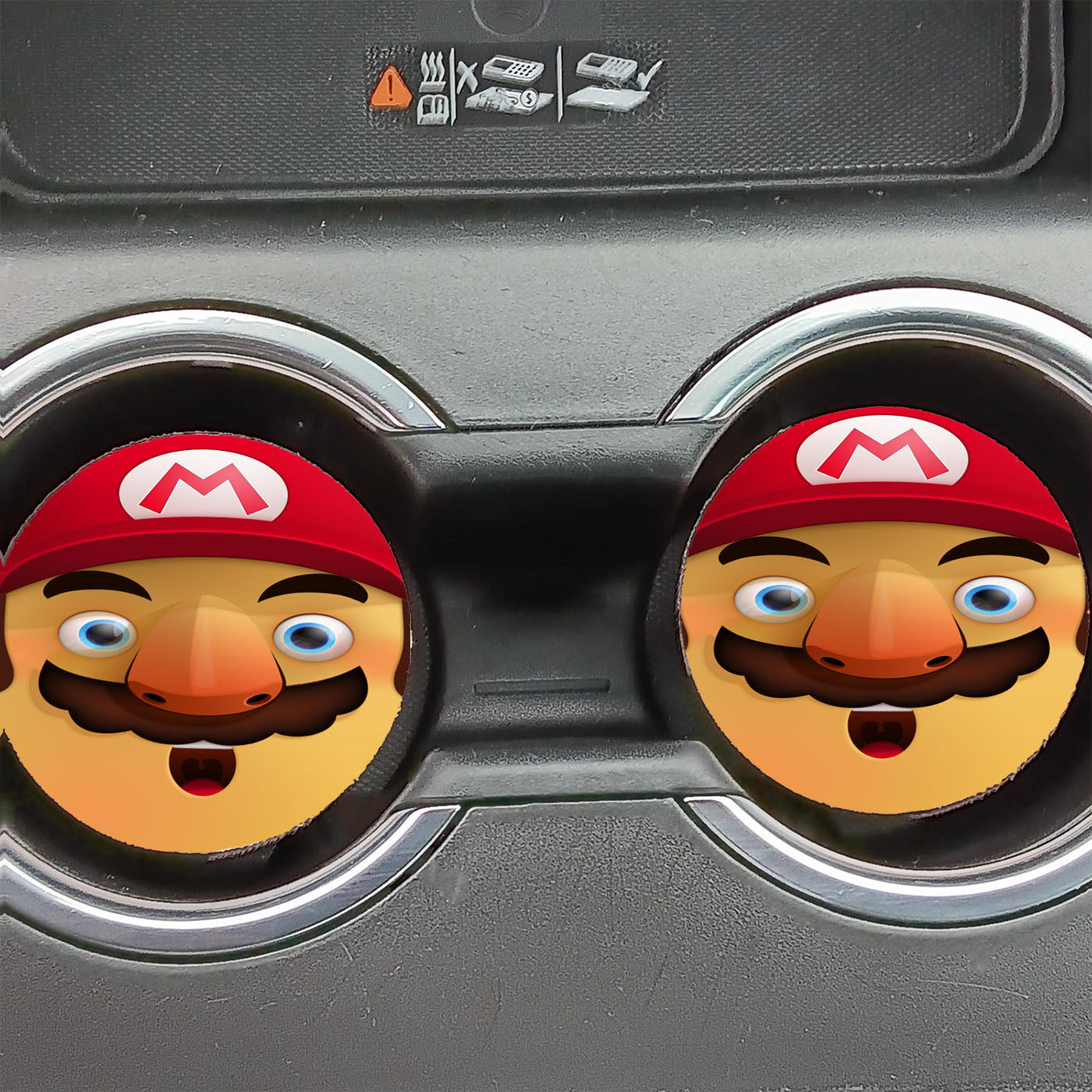 Mario Face Car Coasters