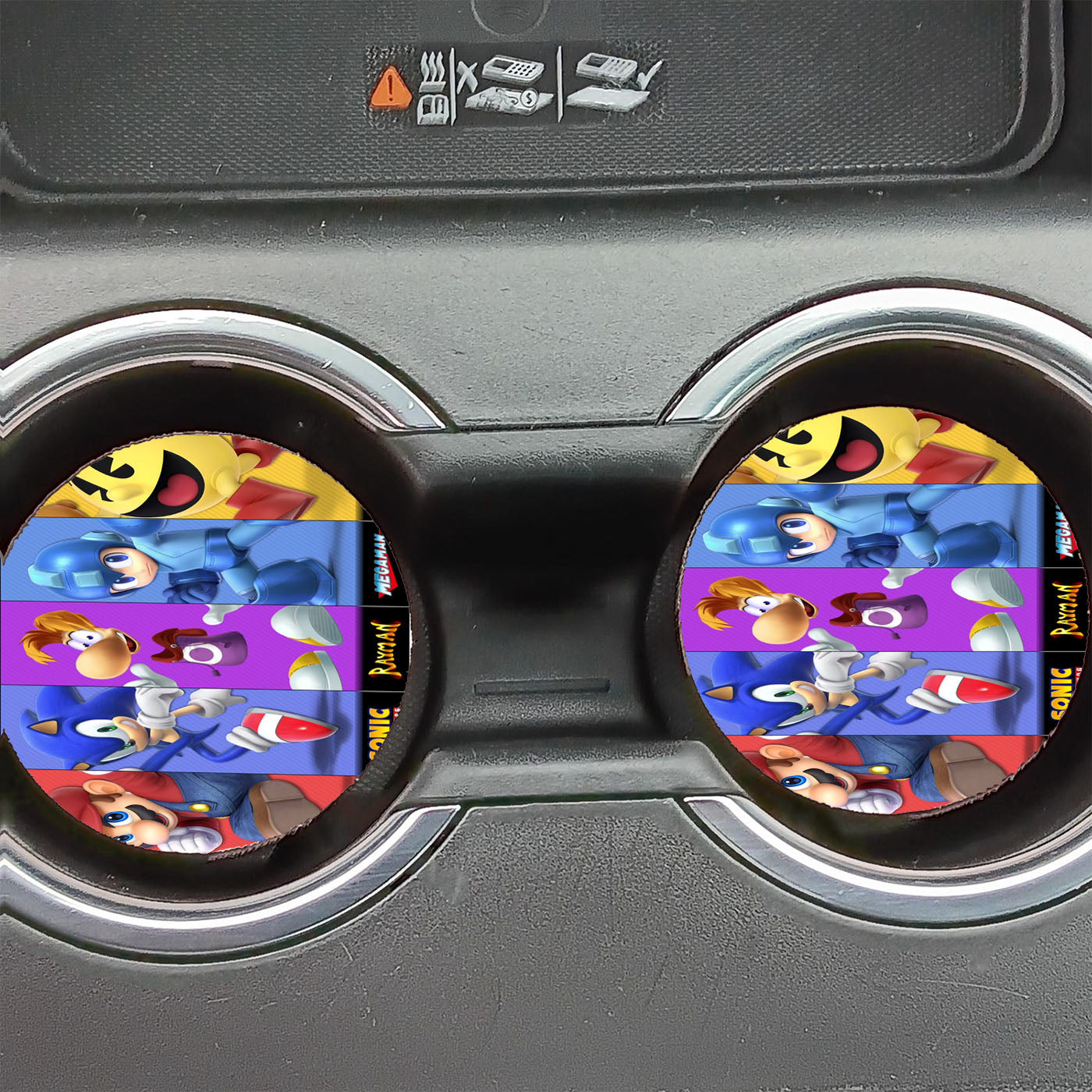 Mario Sonic Rayman Megaman Car Coasters